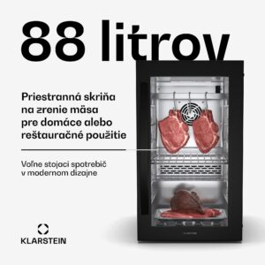 Klarstein Steakhouse zrenička | 88 l | antibakteriálna | LED | dotykové ovládanie | kontrola vlhkosti vzduchu