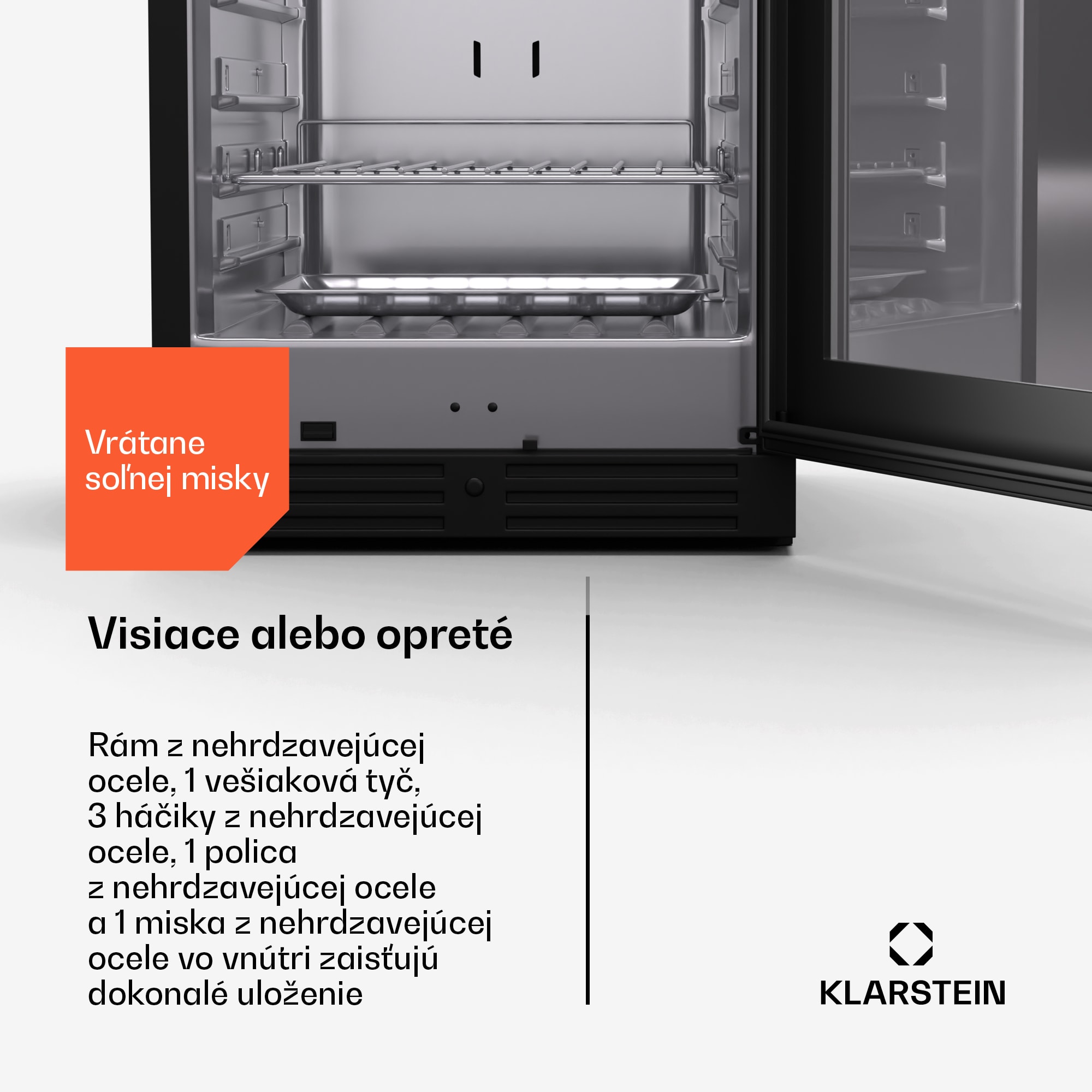 Klarstein Steakhouse skriňa na zrenie mäsa, 352 L, antibakteriálna, LED, dotykové ovládanie, regulácia vlhkosti – Obrázok 4