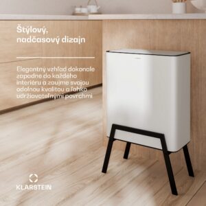Klarstein Yuma odpadkový kôš | 30 l | vnútorný vedro | filter zápachu | nožičky | tlačidlo na otvorenie
