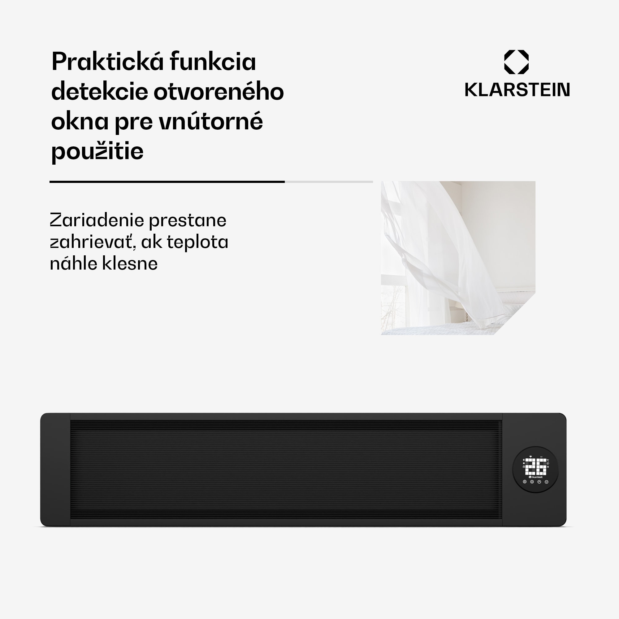 Blumfeldt Cosmic Beam infračervený nástenný ohrievač, pre exteriér, 5 až 50 stupňov, IP44, do 25 m² – Obrázok 4