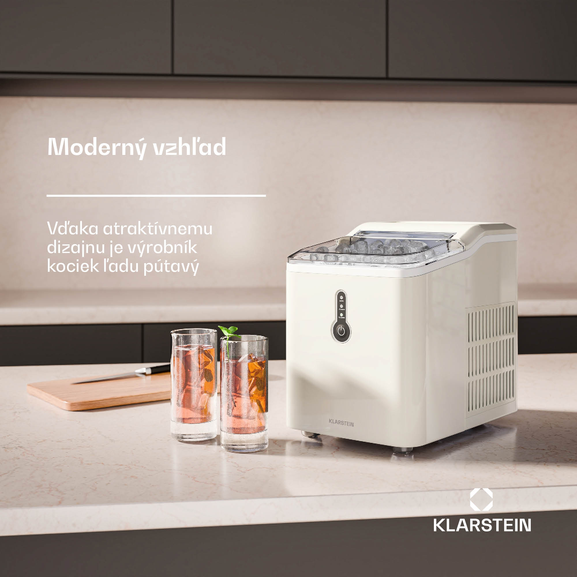 Klarstein ChillOut výrobník ľadových kociek, 12 kg/deň, 9 kociek ľadu za 8 minút, 120 W, nádrž na vodu – Obrázok 4