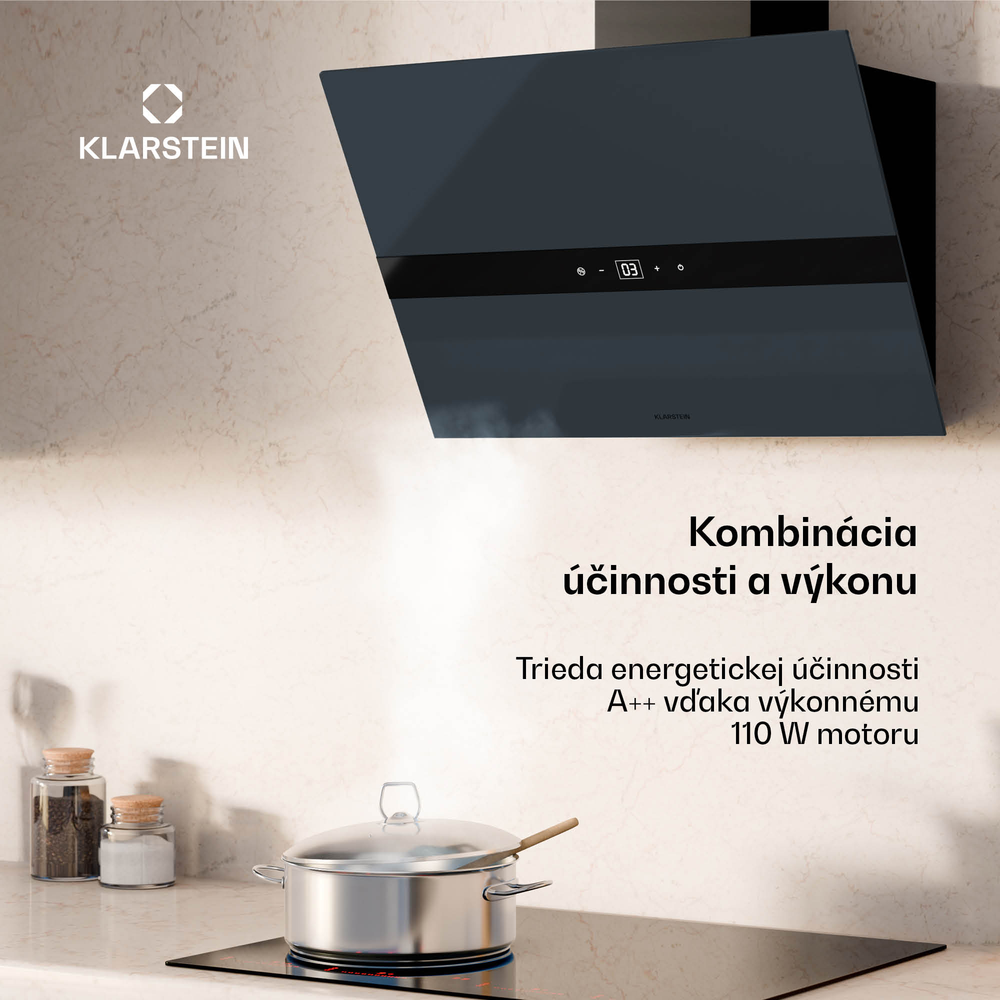 Klarstein WiFusion digestor, WiFi, LED, 680 m³/h, A++ – Obrázok 2