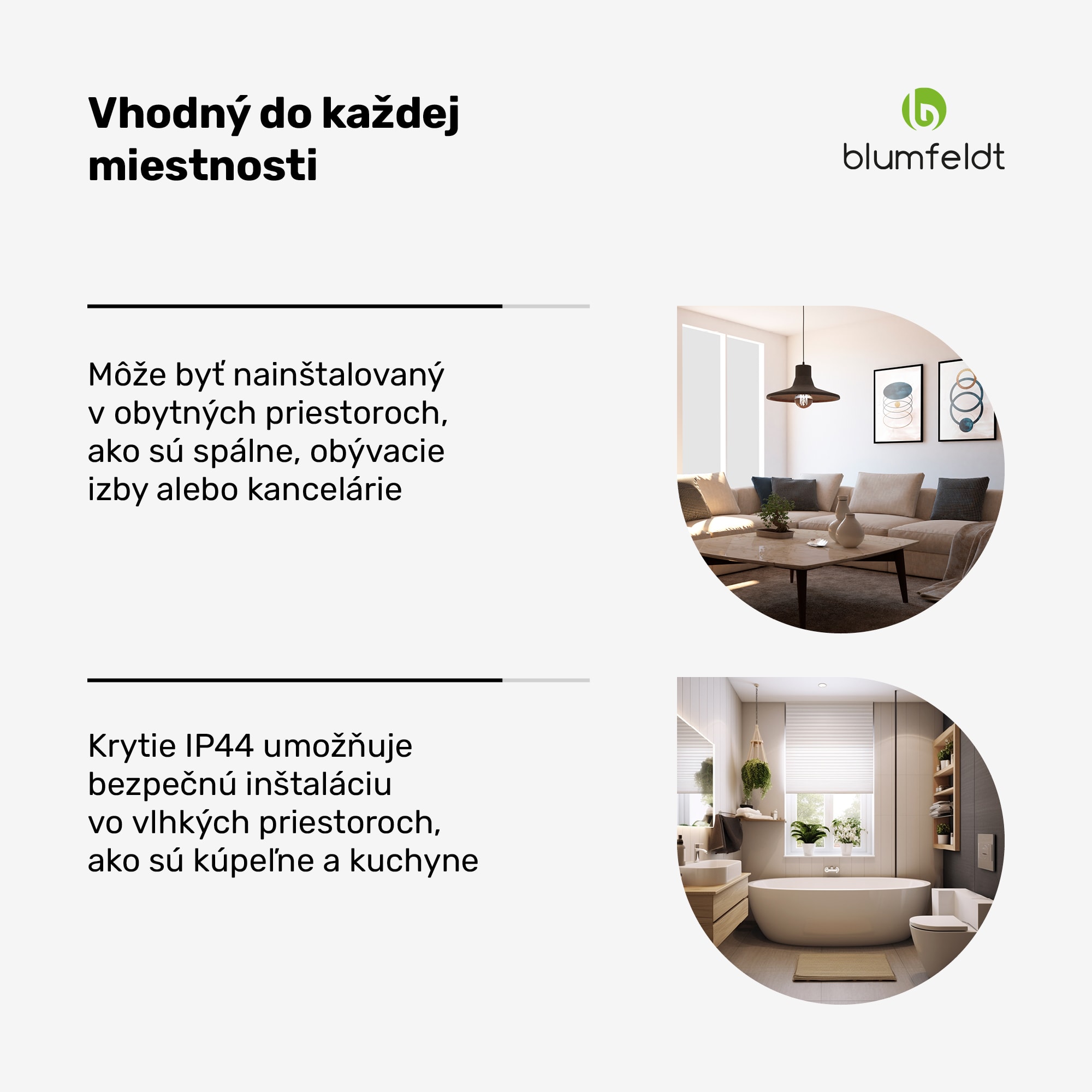 Blumfeldt RadiantSmart IR Heater, Infračervený ohrievač, Externý termostat, 600 W, Energeticky účinný – Obrázok 3