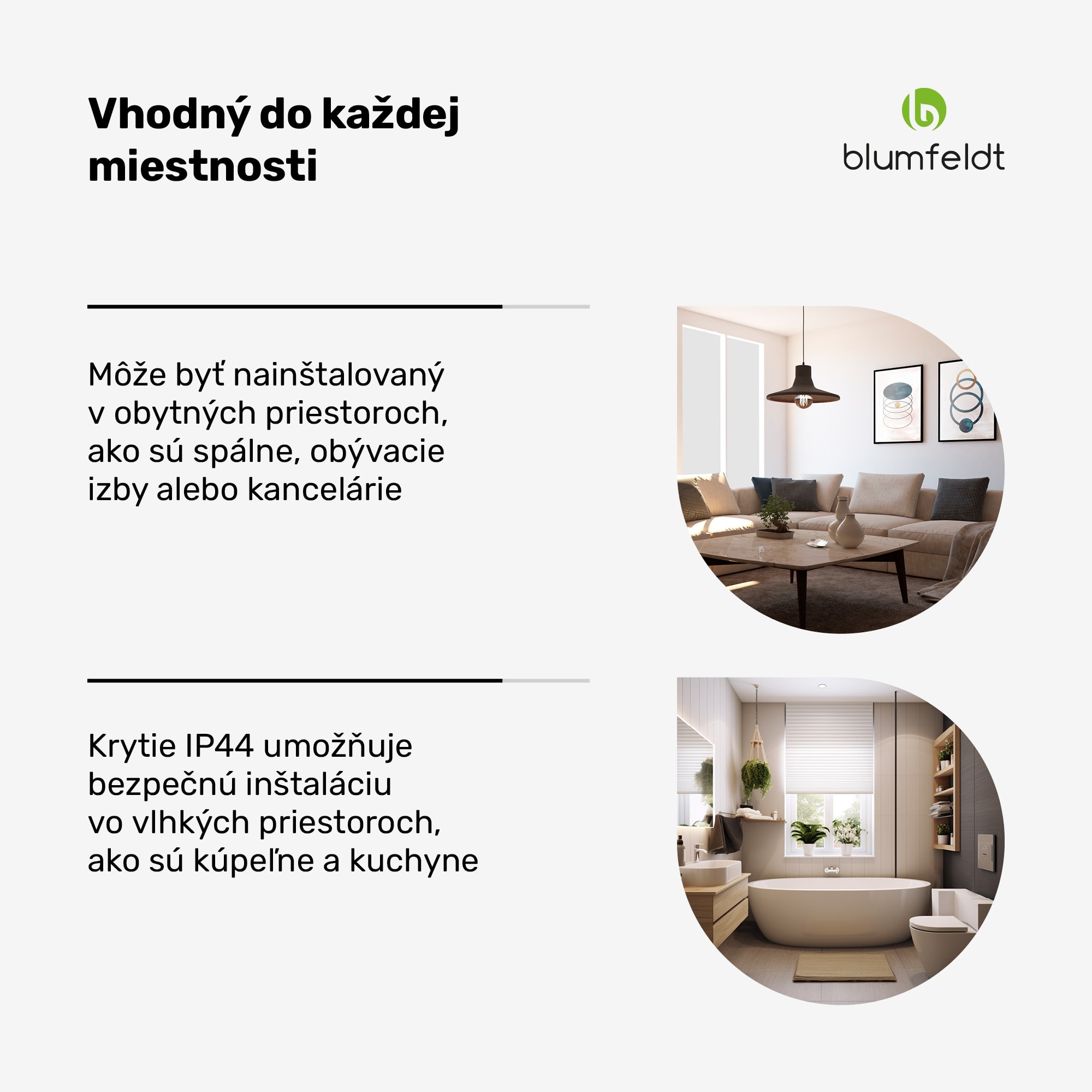 Blumfeldt RadiantSmart IR Heater, Infračervený ohrievač, Posilňovacia jednotka, IP44 – Obrázok 3