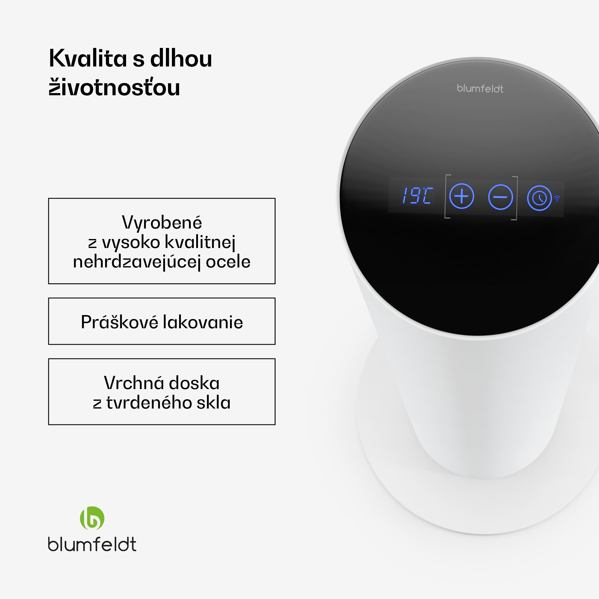 Blumfeldt SmartFlow Tower infračervený sálavý ohrievač, 700 W, 360° distribúcia tepla, WLAN-ovládanie – Obrázok 4
