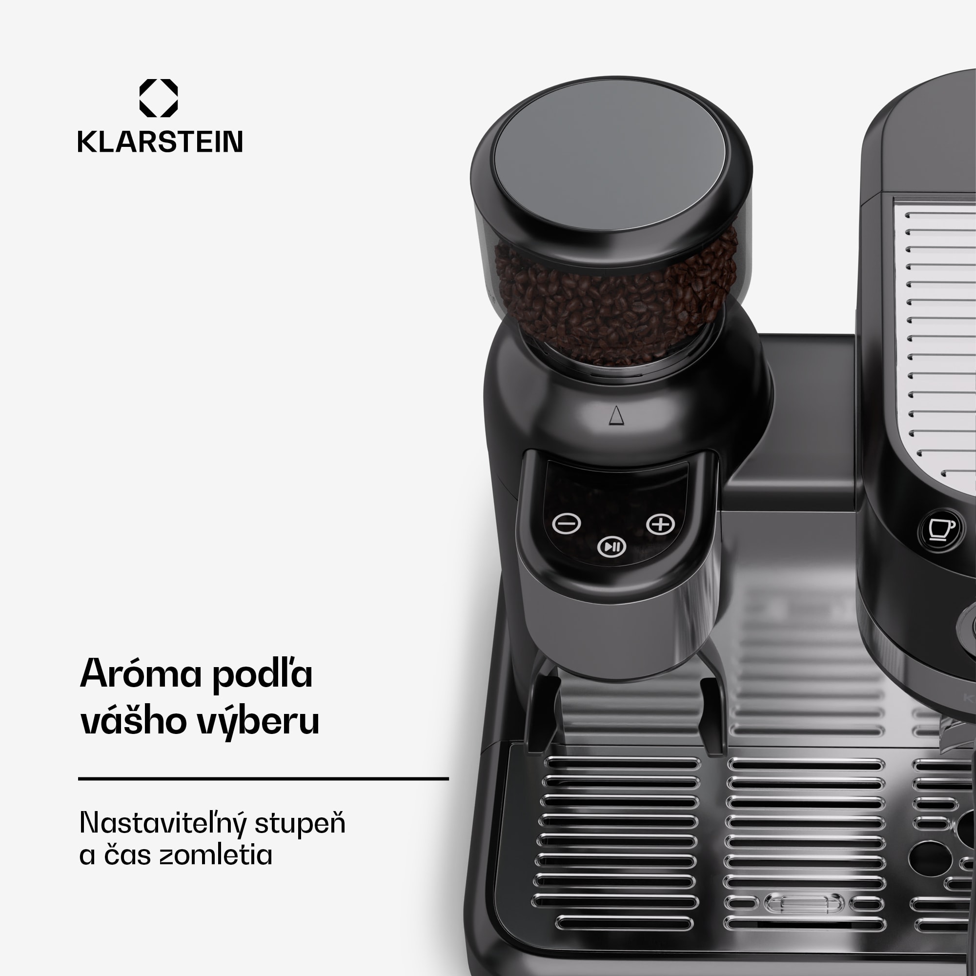 Klarstein Bella Café Pákový kávovar, Vintage, mlynček, 19 bar, Napeňovač mlieka, Tlakomer, 1150 W – Obrázok 4