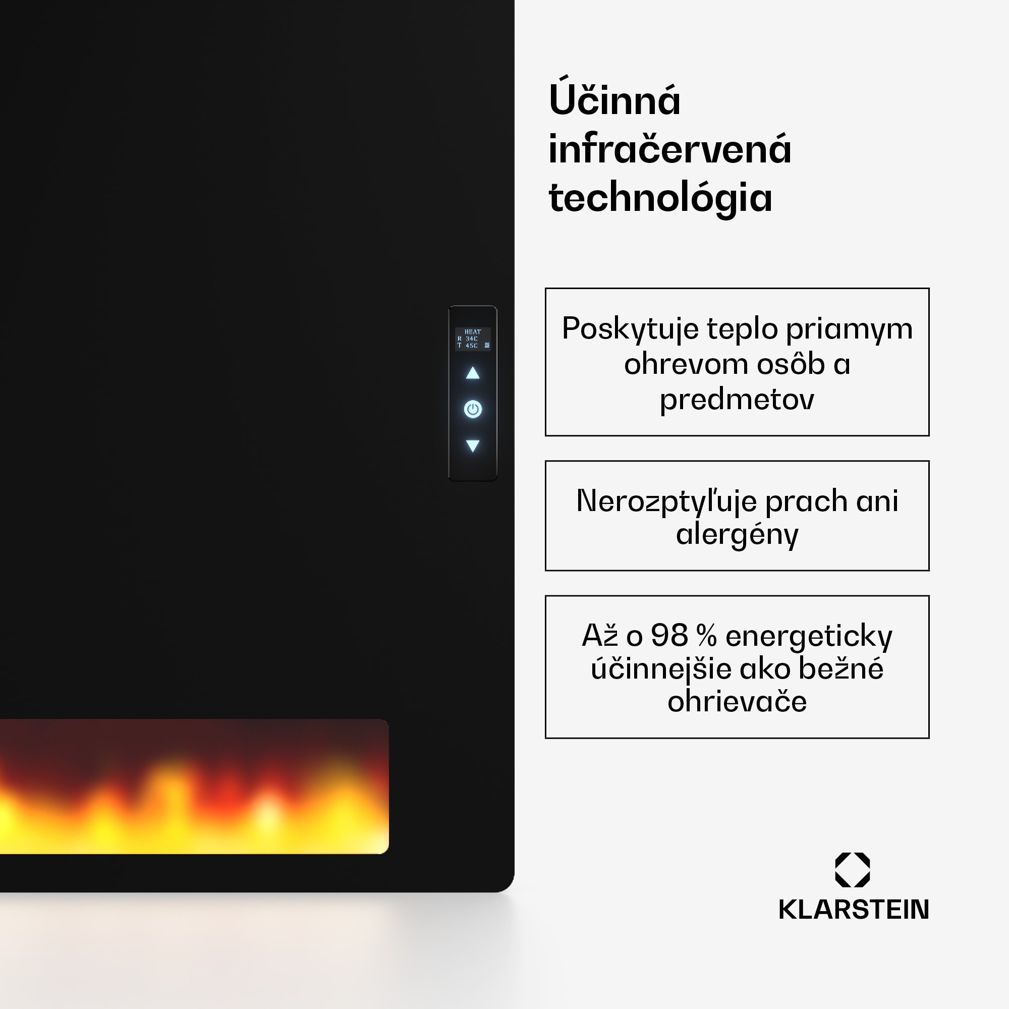 Klarstein ZenHeat Graphene nástenný ohrievač 1110 W – Obrázok 4