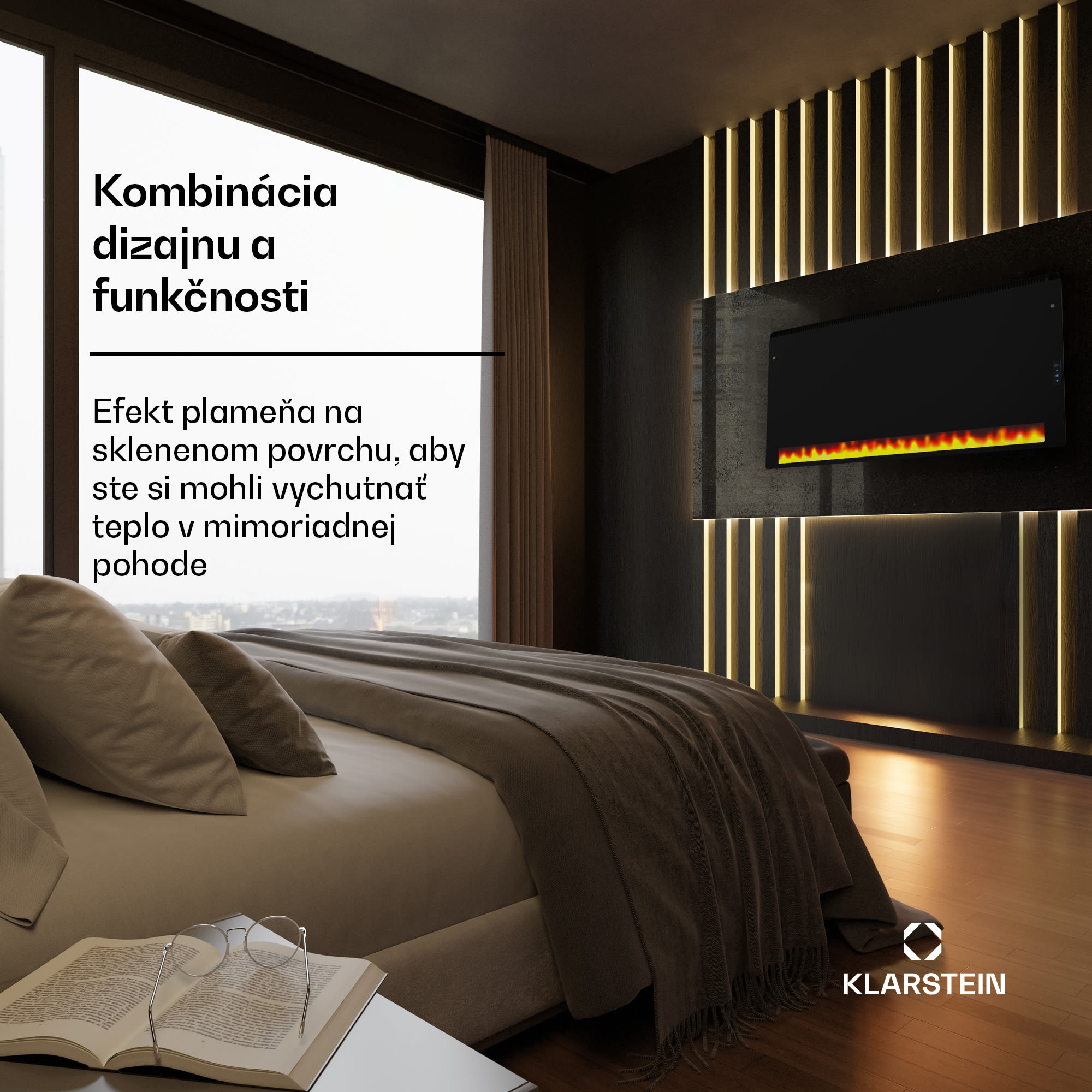 Klarstein ZenHeat Graphene nástenný ohrievač 1300 W – Obrázok 2