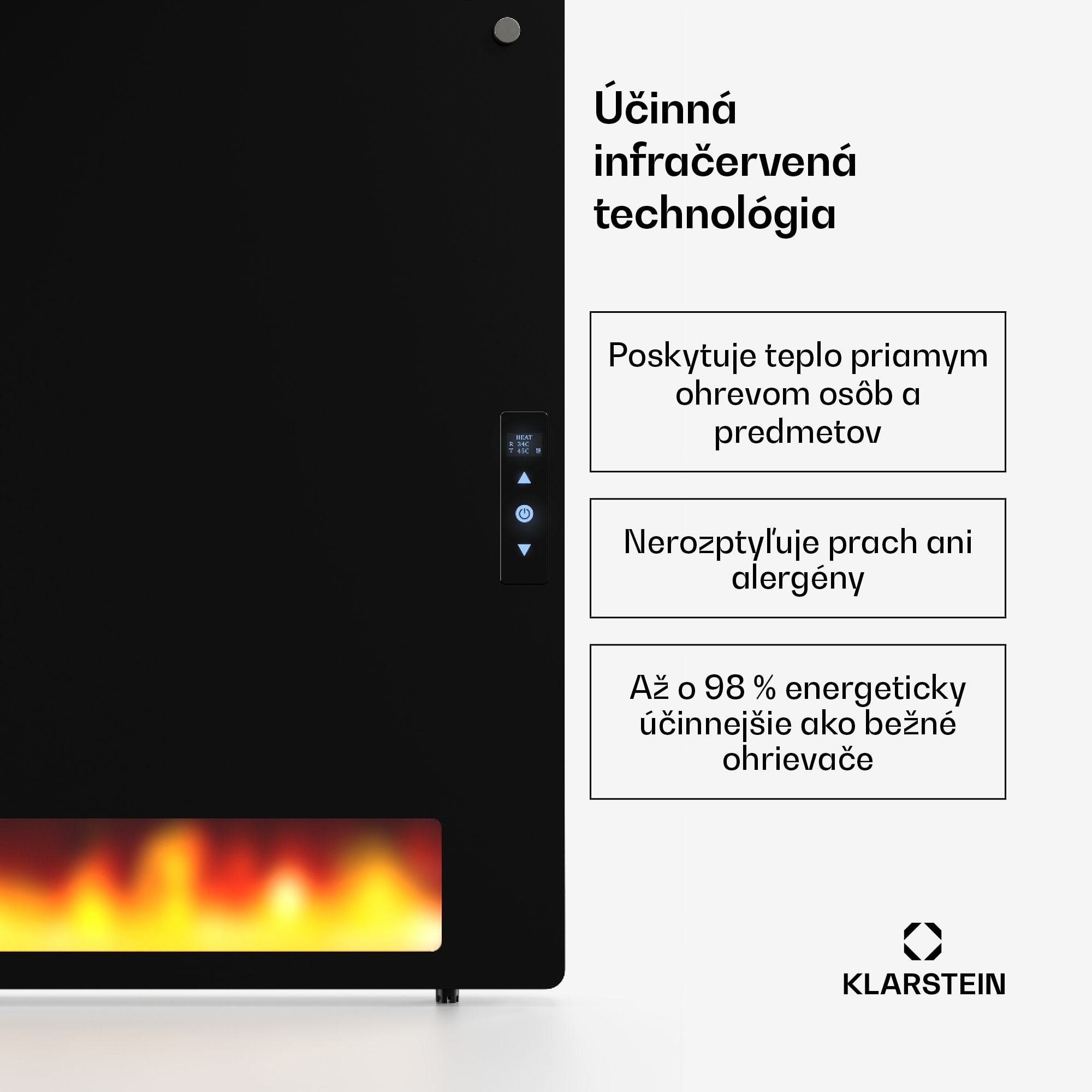 Klarstein ZenHeat Graphene nástenný ohrievač 1300 W – Obrázok 3