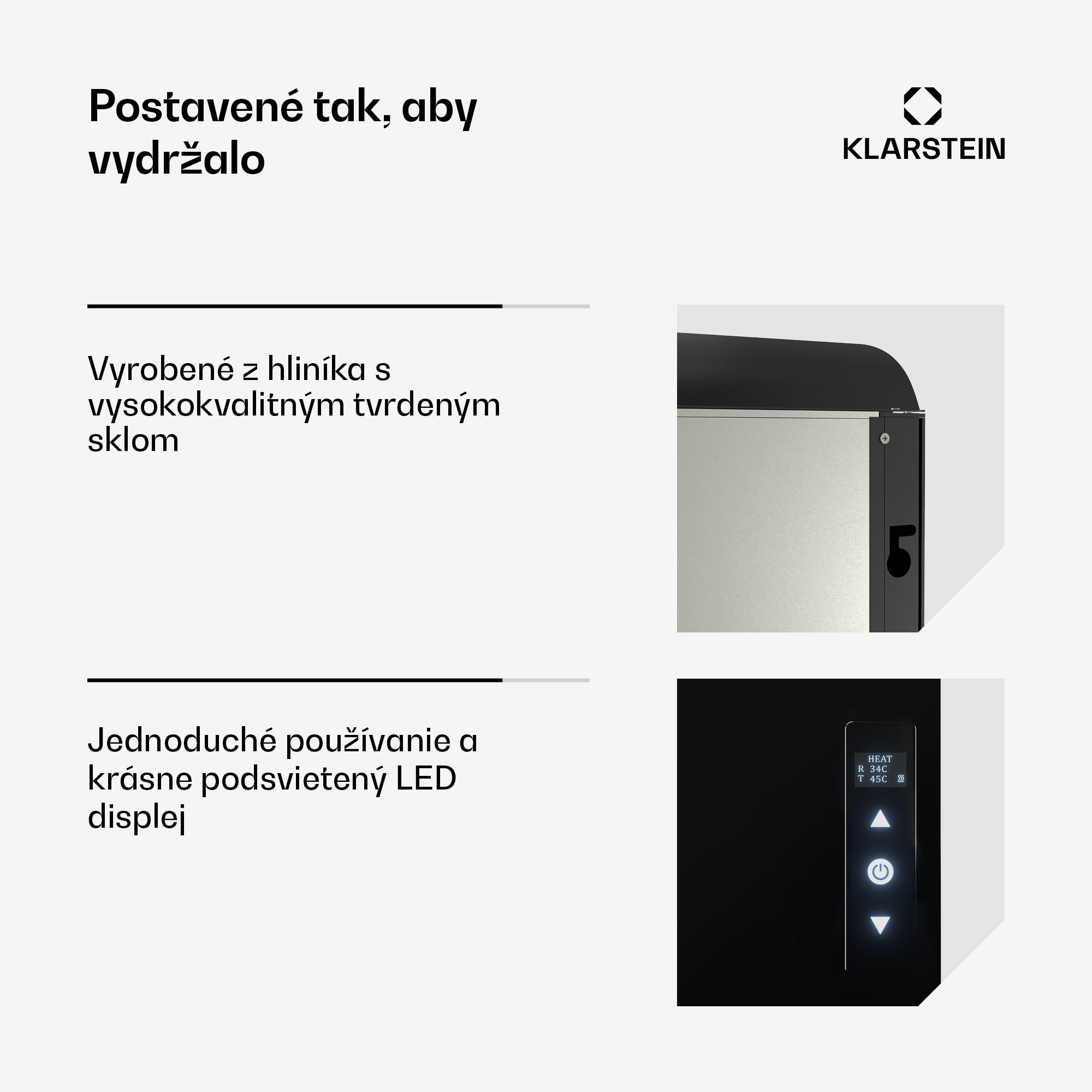 Klarstein ZenHeat Graphene nástenný ohrievač 1300 W – Obrázok 4