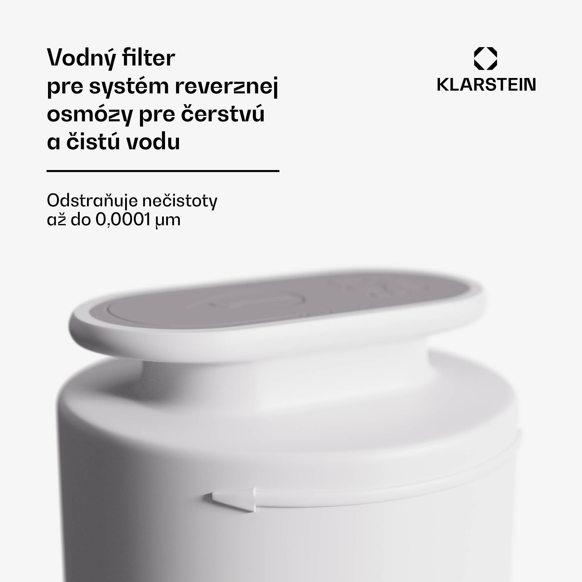 Klarstein VitalPour náhradný filter 75G, Odstraňuje 99,99 %, CF + PPC + RO membrána