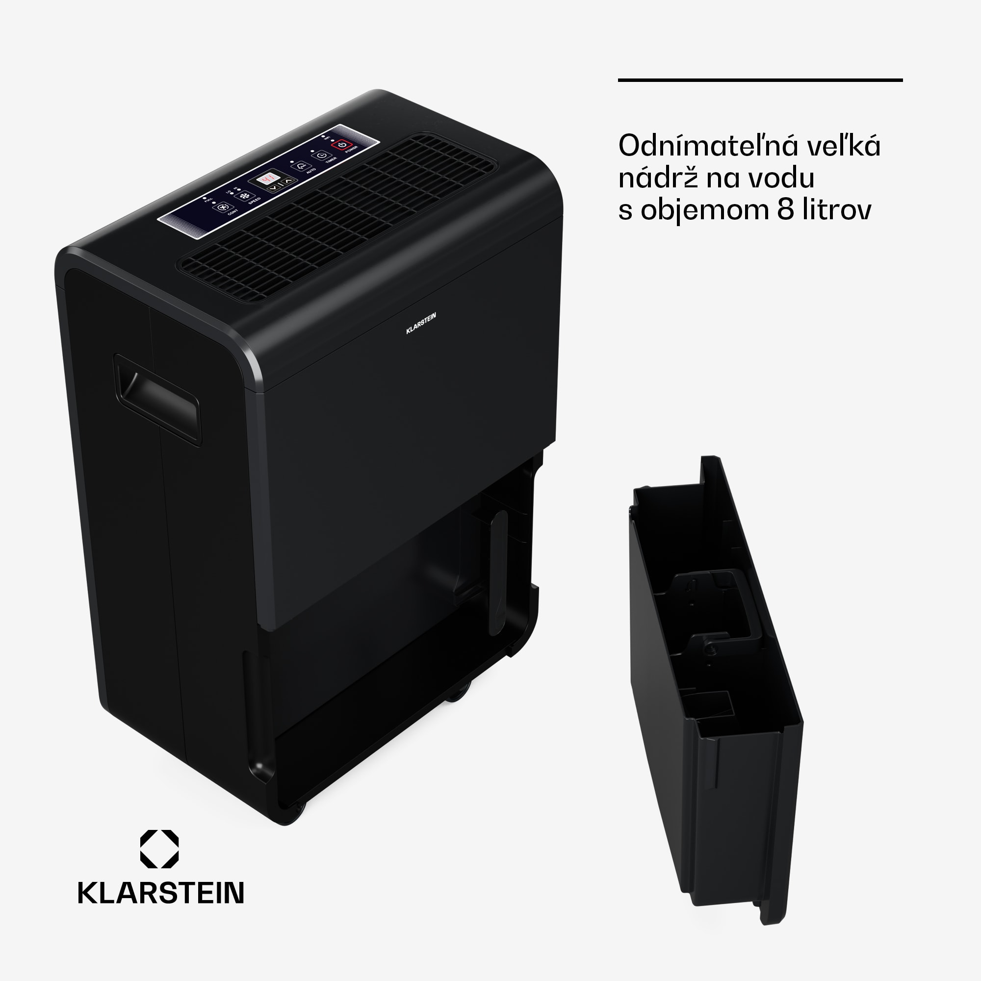 Klarstein DryFy Connect 70 odvlhčovač vzduchu, 70 l / deň, do 140 m², WiFi, ovládanie pomocou aplikácie, 8 L nádrž na vodu – Obrázok 4