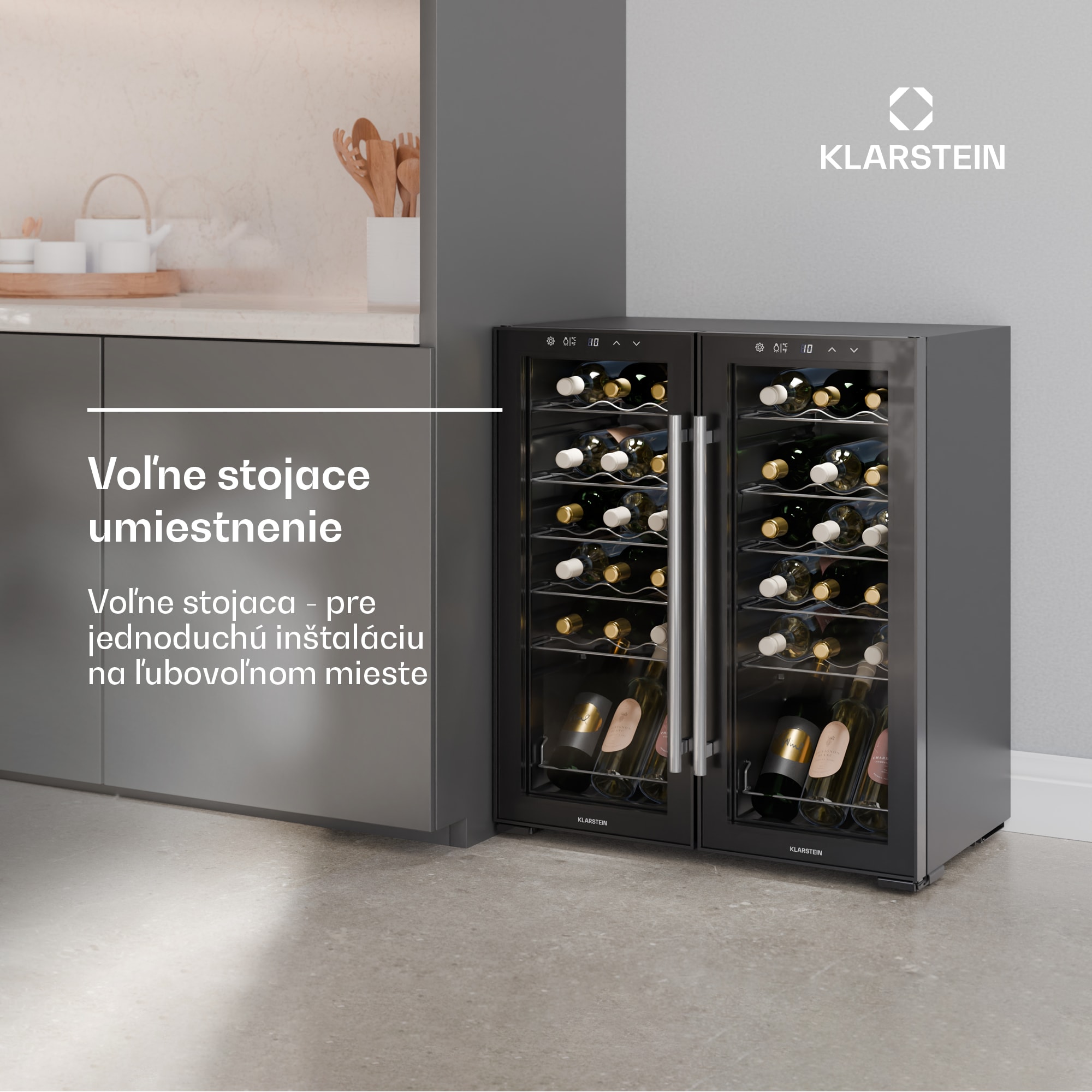 Klarstein Shiraz chladnička na víno, 2 chladiace zóny, LED osvetlenie, dotykové ovládanie, voľne stojaca – Obrázok 2