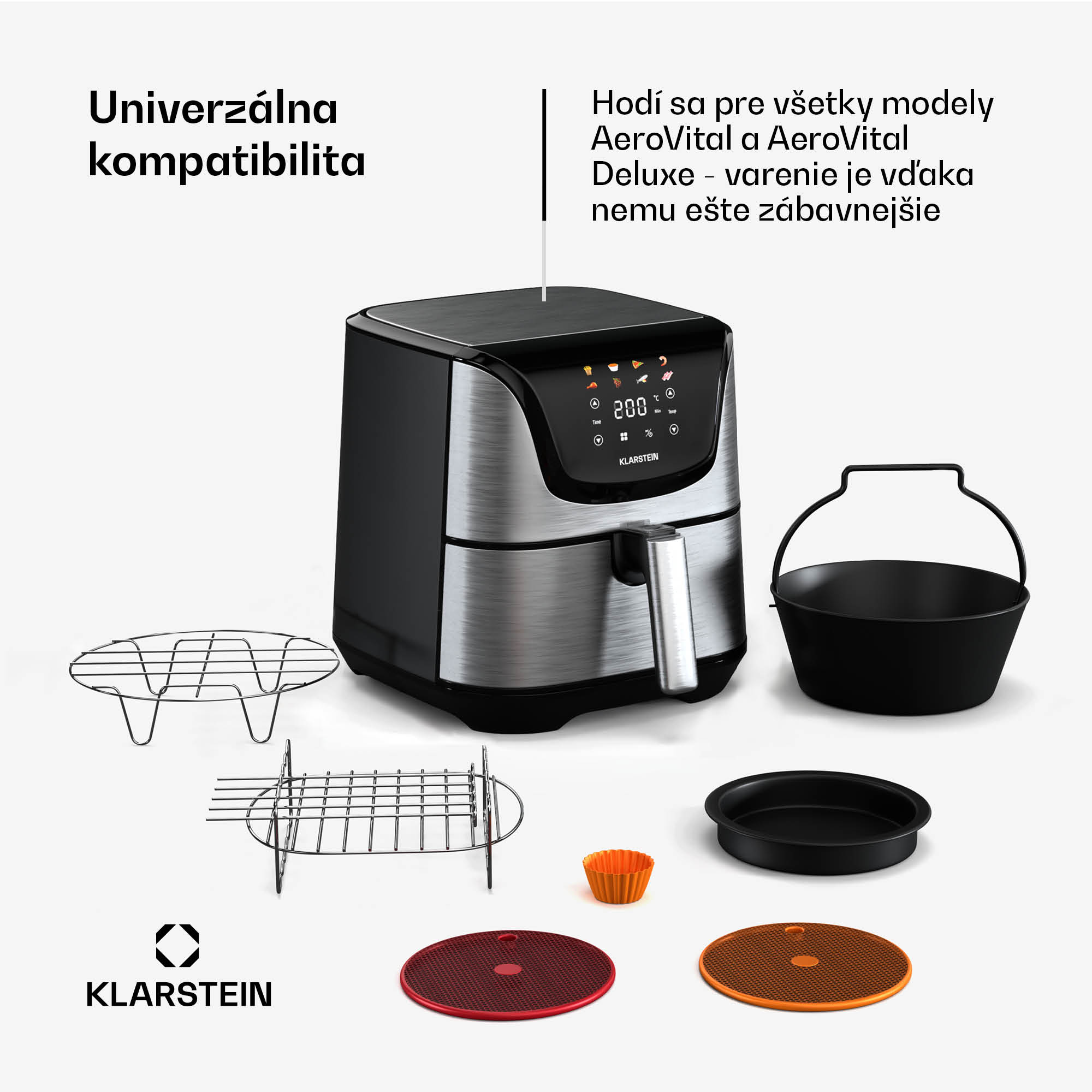 Klarstein AeroVital Deluxe Color Touch príslušenstvo | 6-dielne | vhodné pre styk s potravinami | umývateľné v umývačke riadu – Obrázok 2