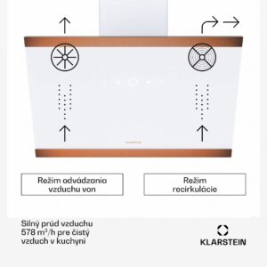 Klarstein FlashLine 60 digestor, A++, 578 m³/h, 3 úrovne, dotykový, tichý, LED, odsávanie/recirkulácia, 100 W