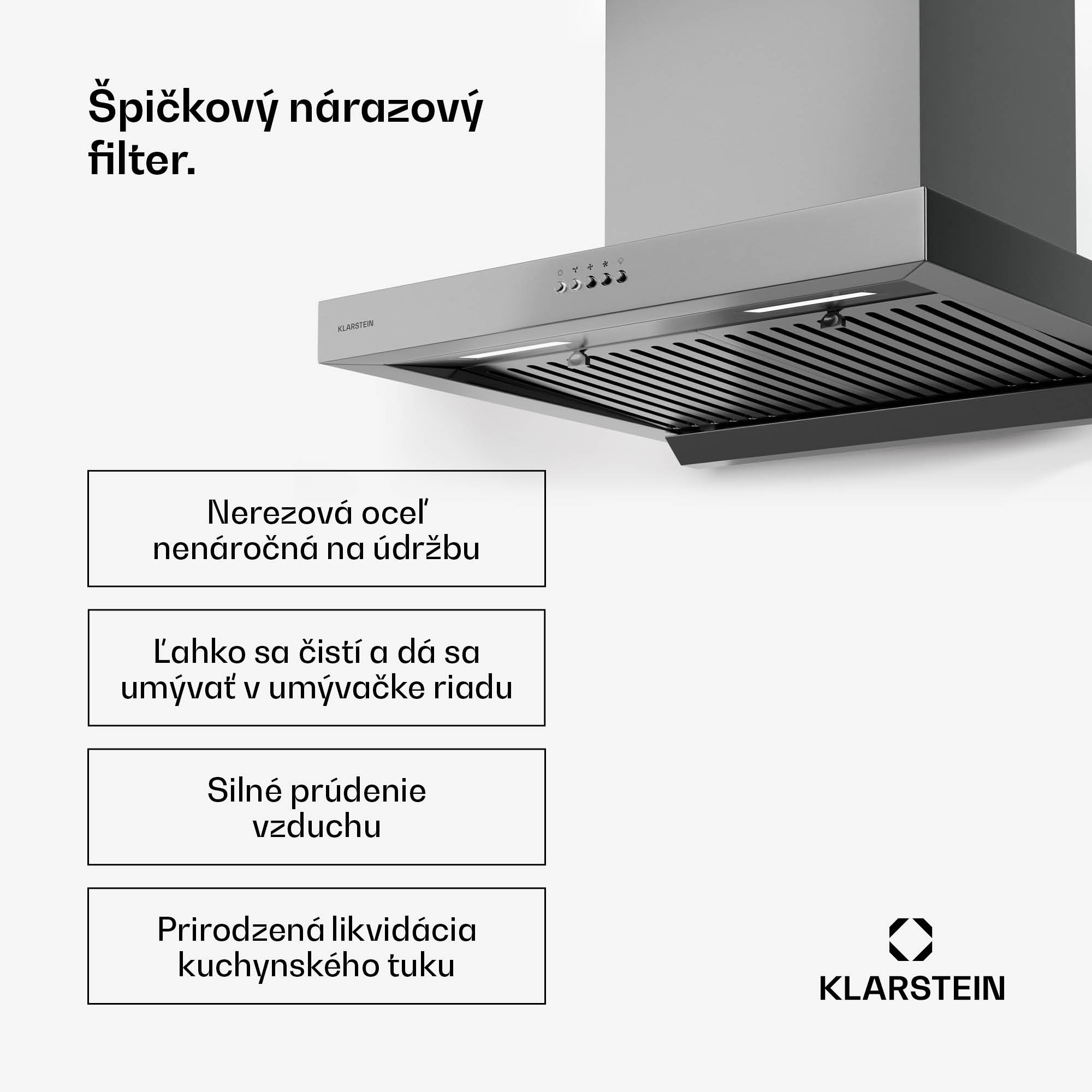 Klarstein AeroClean digestor, 649,9 m³/h, 4 úrovne, EEK A++, odsávanie/recirkulácia vzduchu – Obrázok 3