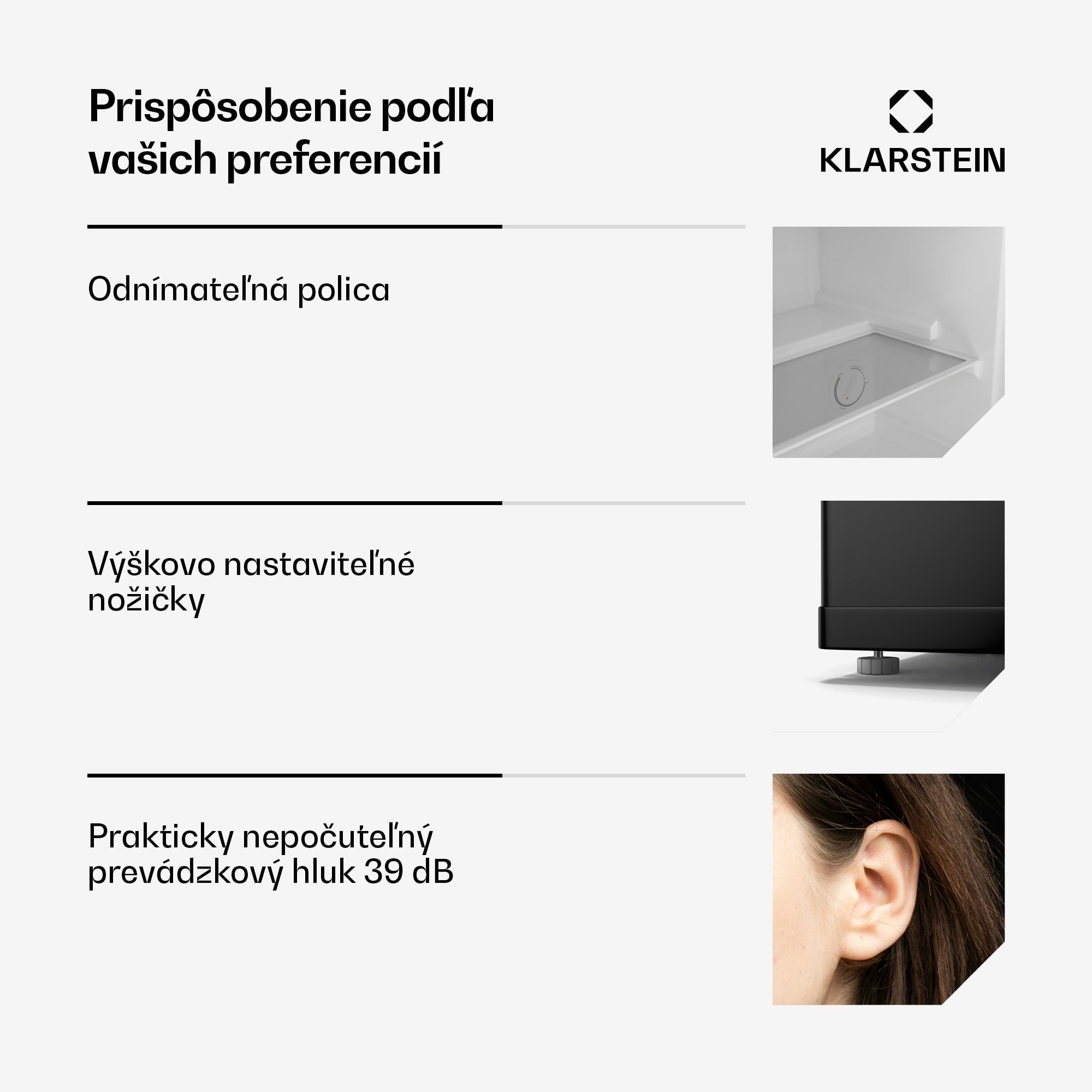 Klarstein Irene chladnička a mraznička, kompaktná, mraznička a chladnička v jednom, úsporná – Obrázok 4