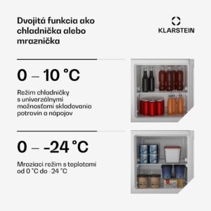 Klarstein Irene Retro chladnička a mraznička, 31 litrov, mraznička a chladnička v jednom, úsporná