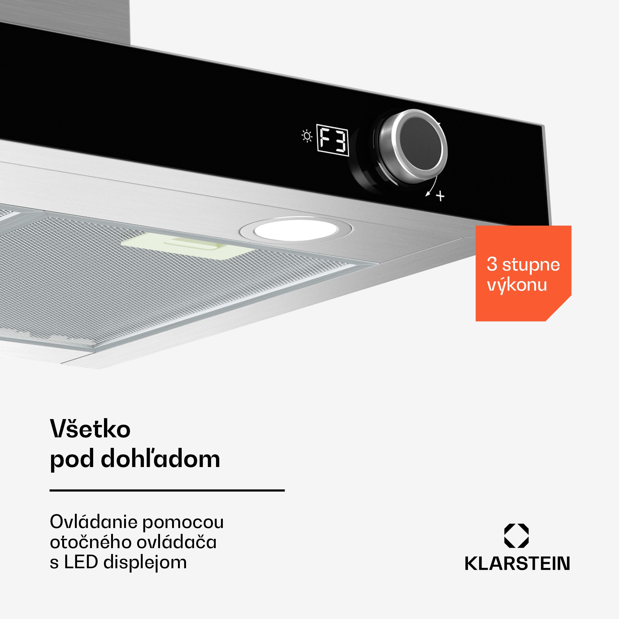 Klarstein AirNova digestor, recirkulácia a odsávanie vzduchu, energetická účinnosť A++, 110 W, 620 m³/h