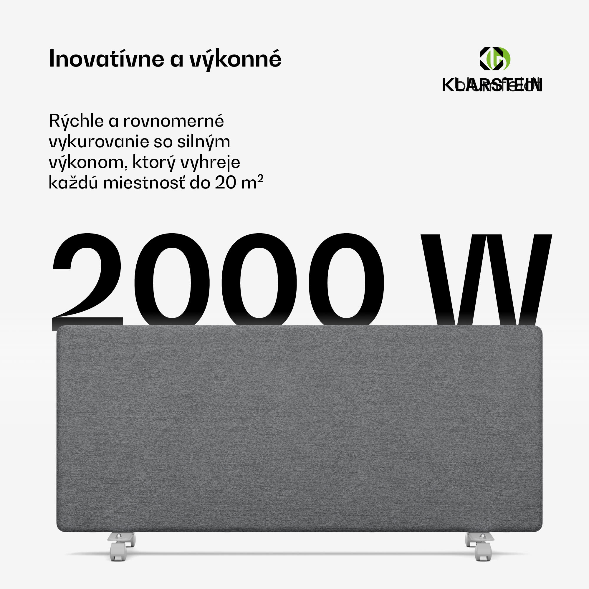 Blumfeldt ThermaTouch konvektor, 2 000 W, elegantný dizajn, dotykové ovládanie, do 20 m²