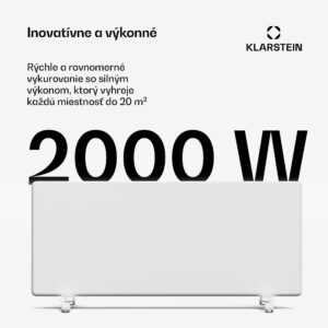 Blumfeldt ThermaTouch konvektor | 2 000 W | elegantný dizajn | dotykové ovládanie | do 20 m²