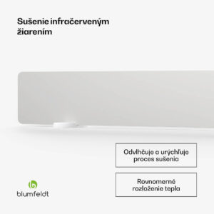 Blumfeldt DryWave infračervený sušič stien, 50-100 W, suší farby a omietky, aj montáž na stenu