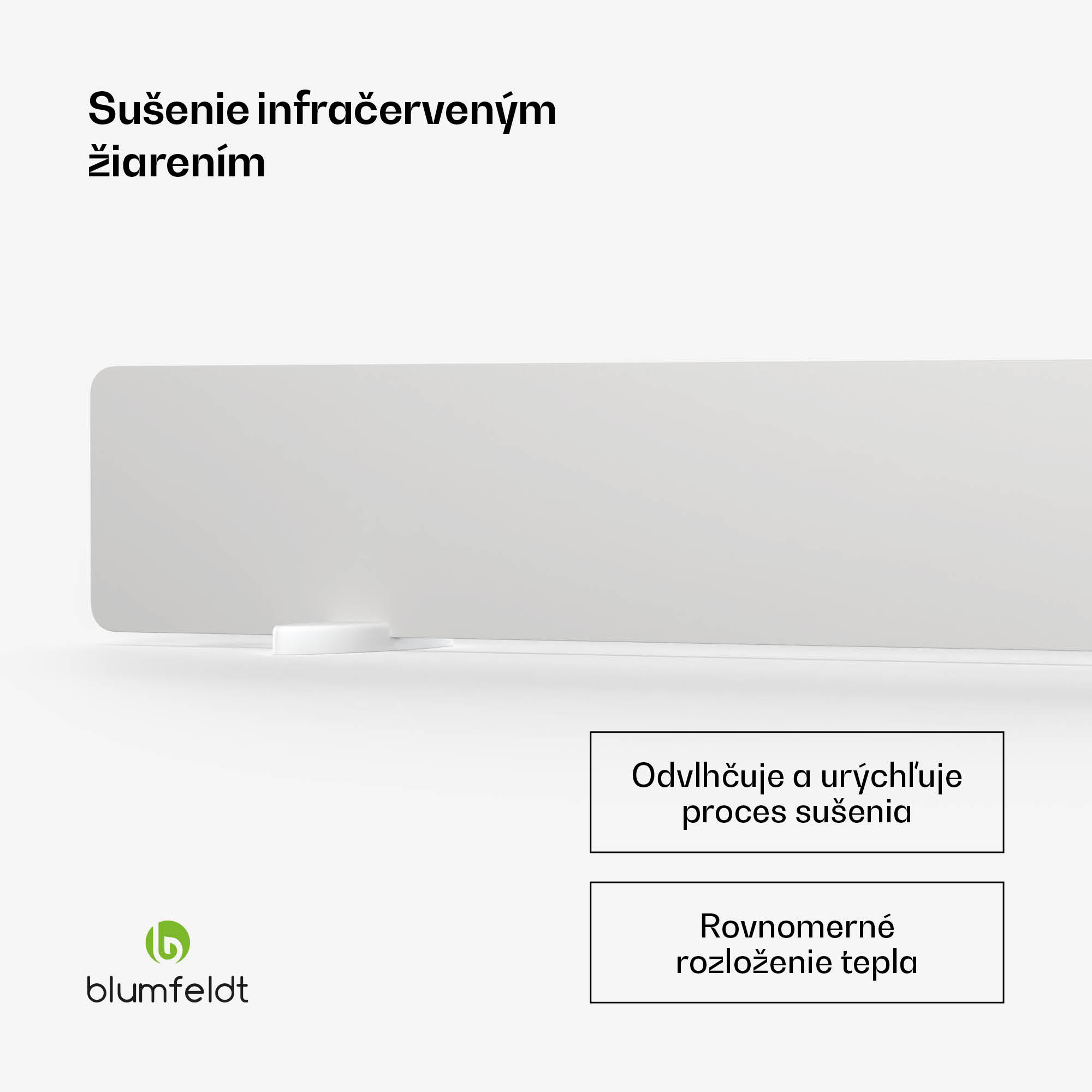Blumfeldt DryWave infračervený sušič stien, 50-150 W, suší farby a omietky, aj montáž na stenu