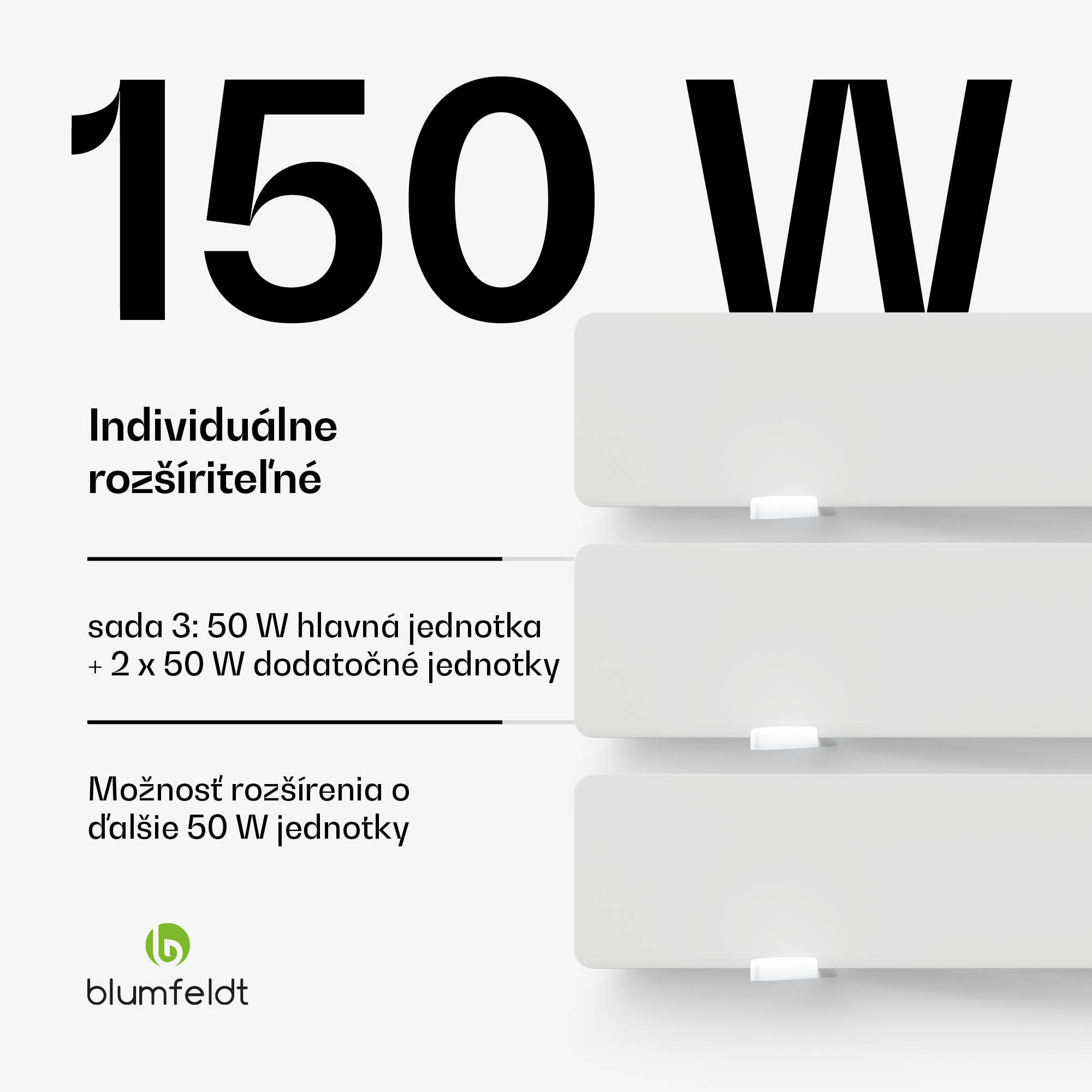 Blumfeldt DryWave infračervený sušič stien, 50-150 W, suší farby a omietky, aj montáž na stenu – Obrázok 2