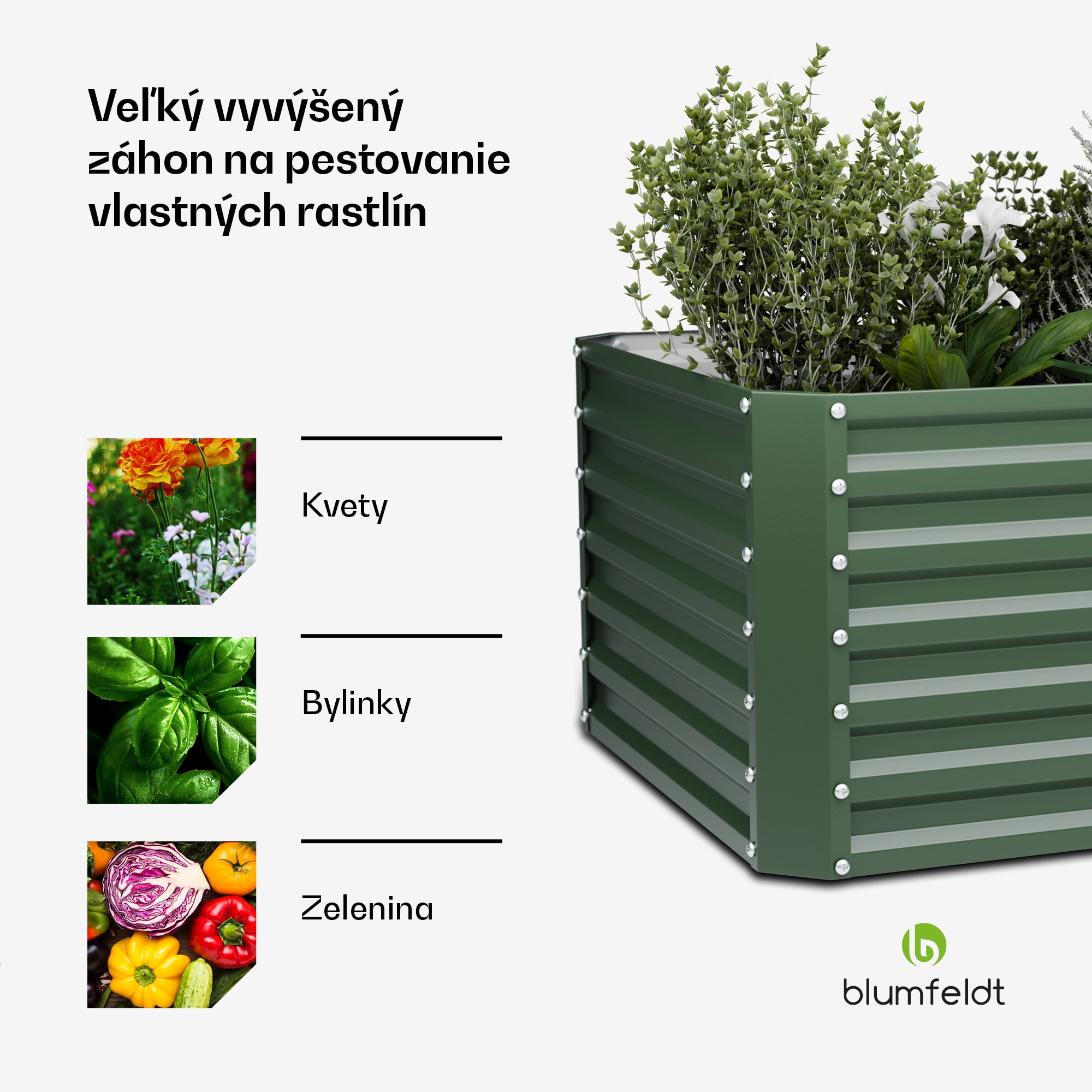 Blumfeldt High Grow Straight vyvýšený záhon, 600 L, Ergonomický, Odolný voči poveternostným vplyvom, Otvorená základňa – Obrázok 3
