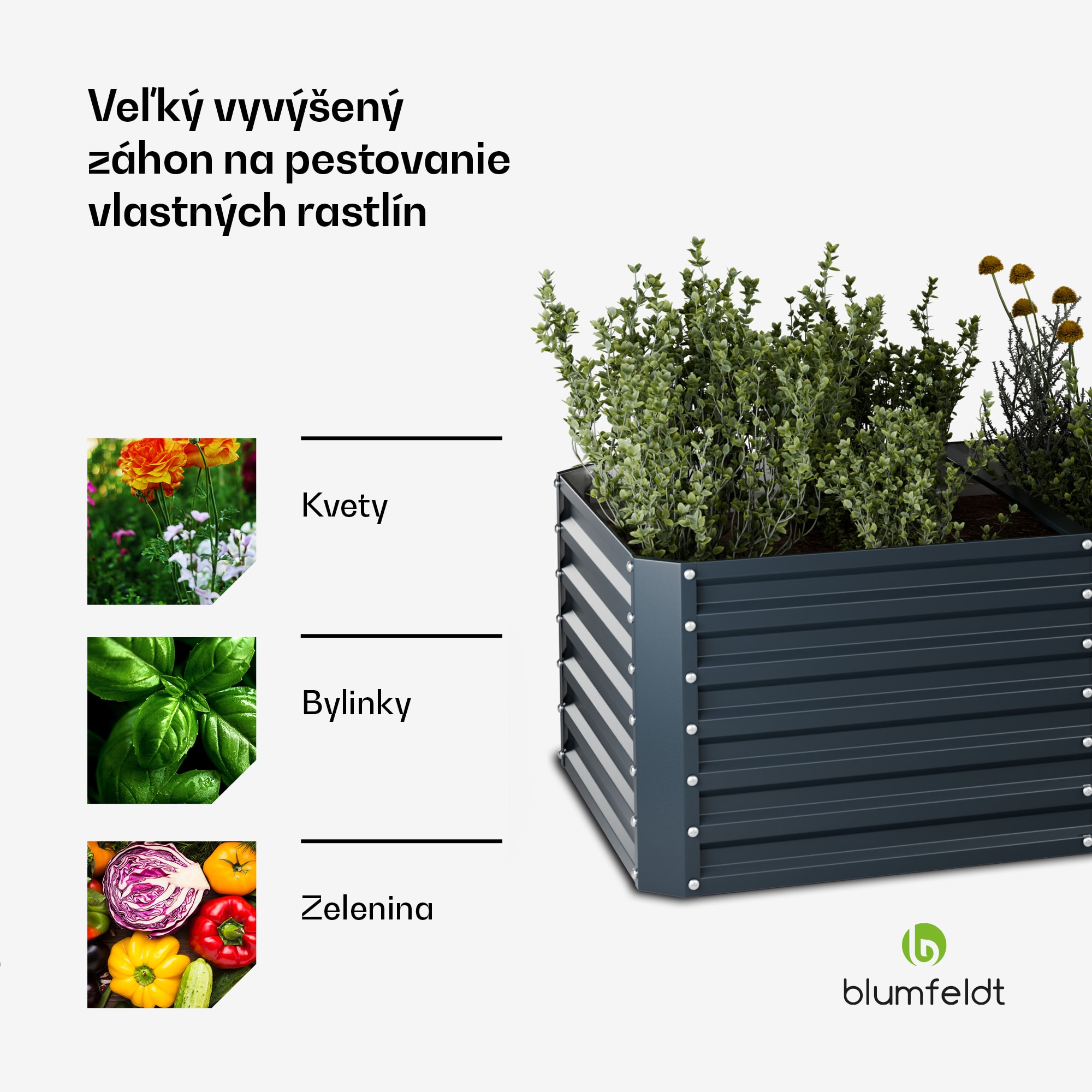 Blumfeldt High Grow Straight vyvýšený záhon, 1440 L, Ergonomický, Odolný voči poveternostným vplyvom, Otvorená základňa – Obrázok 3