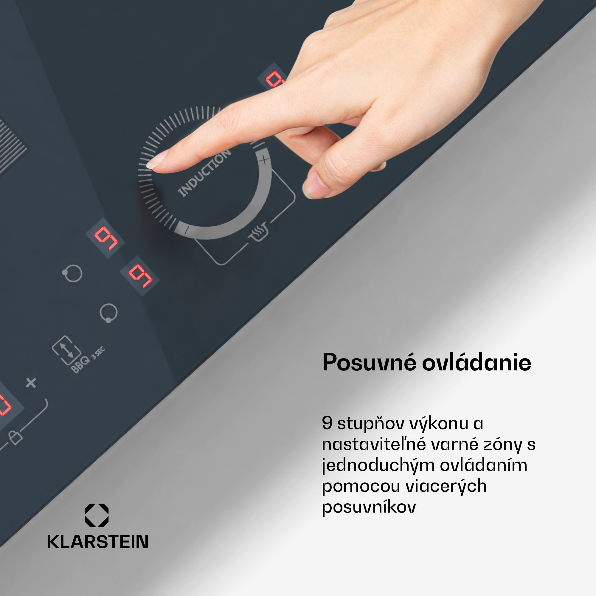 Klarstein Delicatessa 60 Flex vstavaná indukčná varná doska, 7000 W, Flexi zóna, Booster, Indukcia – Obrázok 4