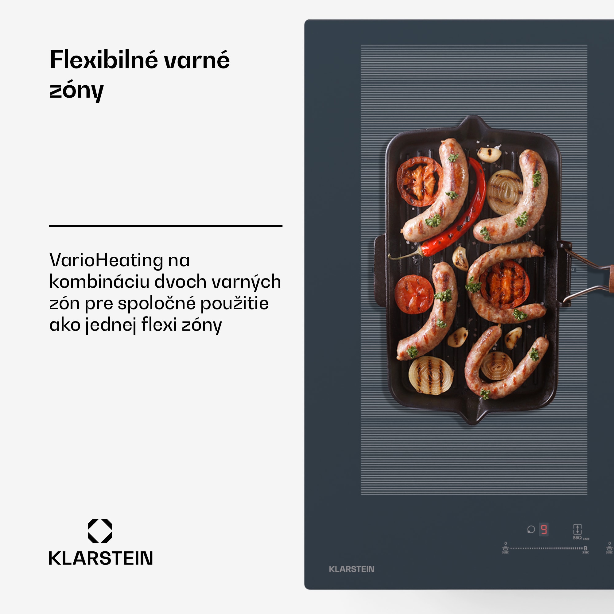 Klarstein Delicatessa 77 Flex vstavaná indukčná varná doska, 7500 W, Flexi zóna, Booster, Indukcia – Obrázok 3