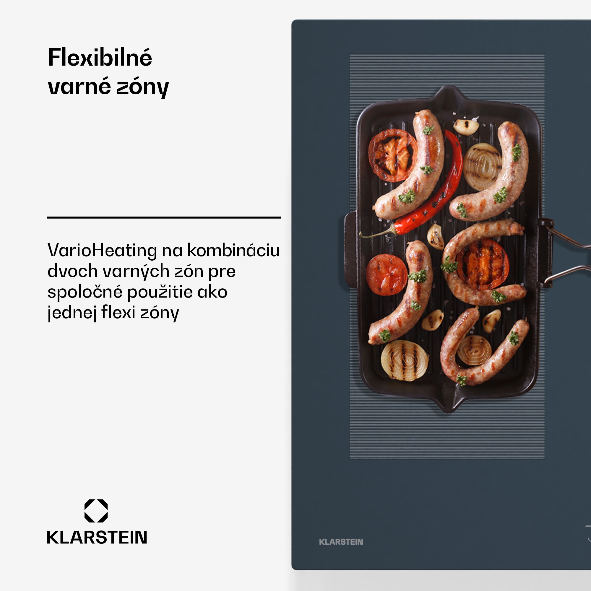 Klarstein Delicatessa 90 Full Flex vstavaná indukčná varná doska, 7500 W, Flexi zóna, Booster, Indukcia – Obrázok 3