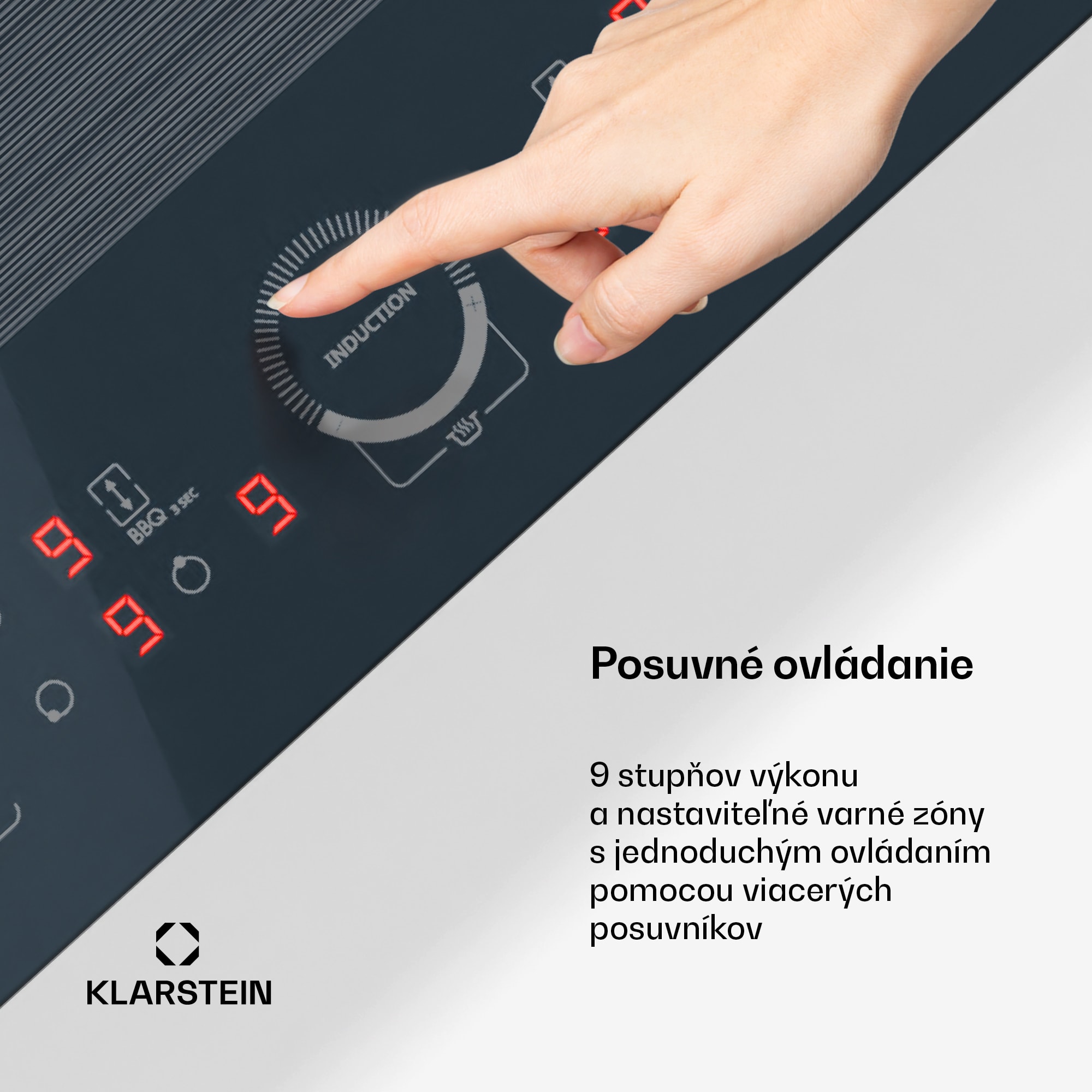 Klarstein Delicatessa 90 Full Flex vstavaná indukčná varná doska, 7500 W, Flexi zóna, Booster, Indukcia – Obrázok 4