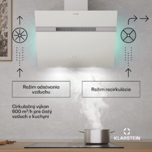 Klarstein Alina odsávač pár | 60 cm | 600 m³/h | Tichý | EEK A