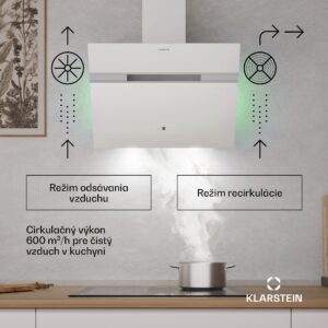Klarstein Alina digestor | 60 cm | Smart | 600 m³/h | Tichý | EEK A