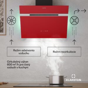 Klarstein Alina odsávač pár | 60 cm | 600 m³/h | Tichý | EEK A
