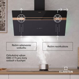 Klarstein Alina digestor | 90 cm | 690 m³/h | Tichý | EEK A++