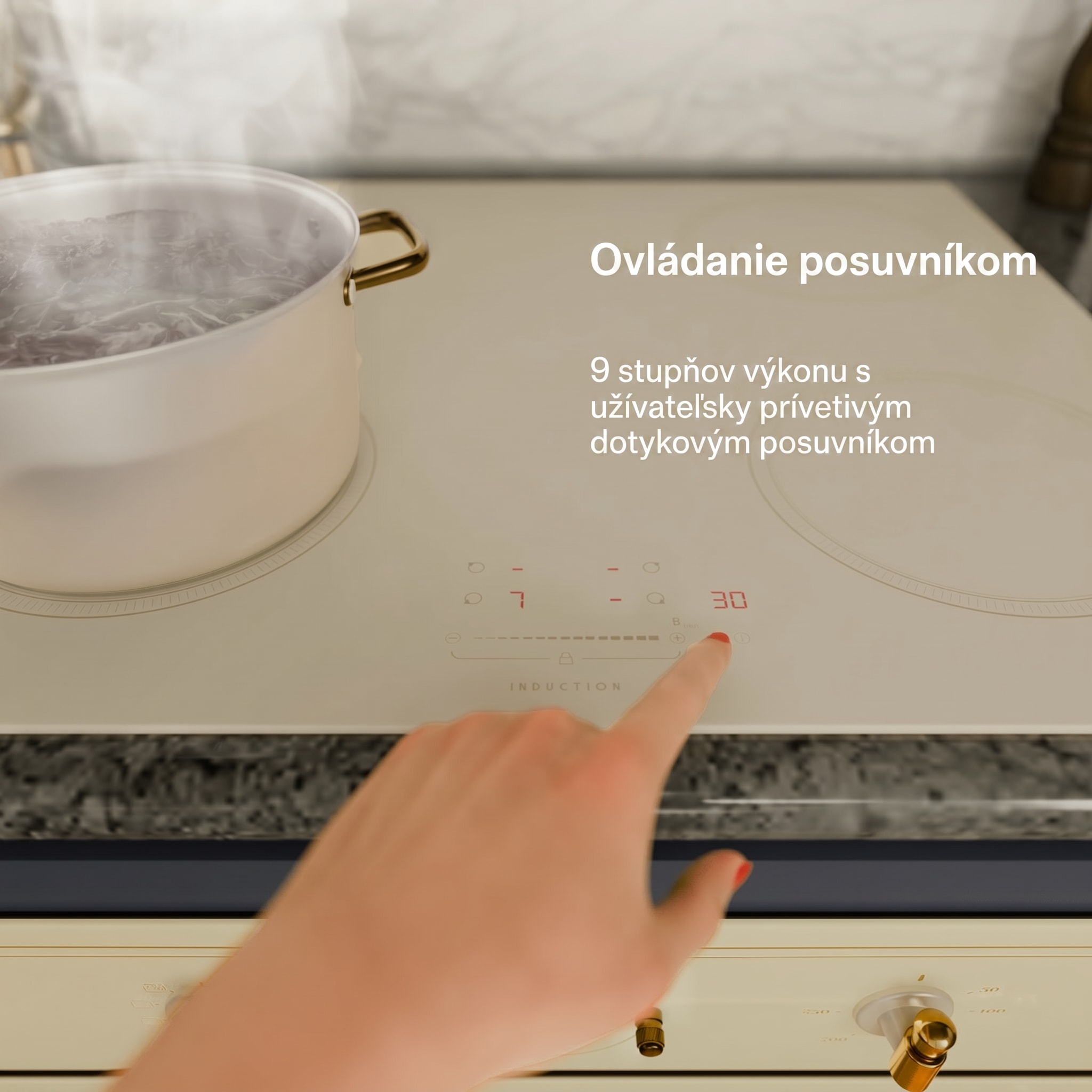 Klarstein Victoria indukčná varná doska, 60 cm, 4 varné platne, posuvník, funkcia Boost – Obrázok 4