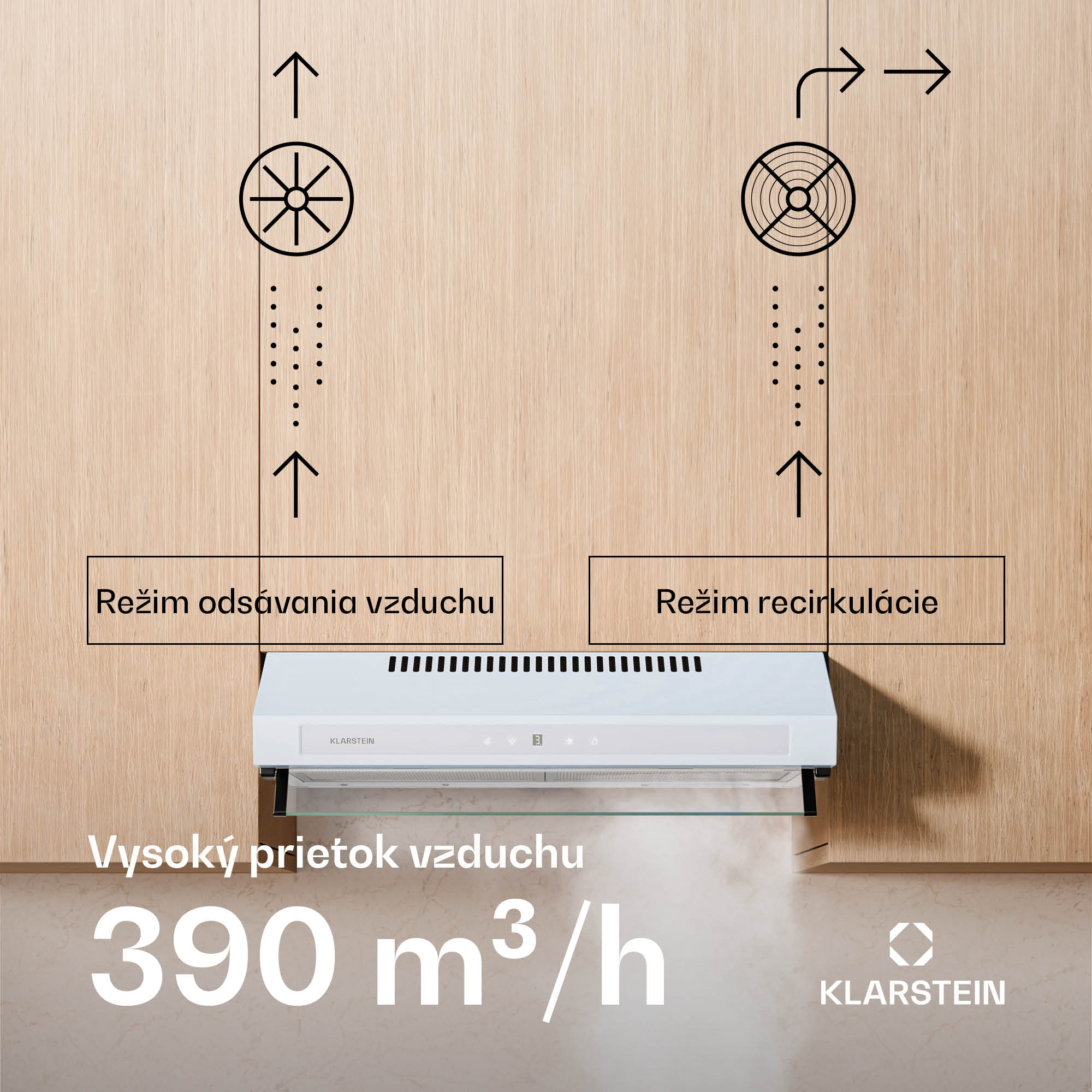 Klarstein Purista Force digestor, Kompaktný, 343 m³/h, EEK C, Technológia dvoch motorov – Obrázok 3