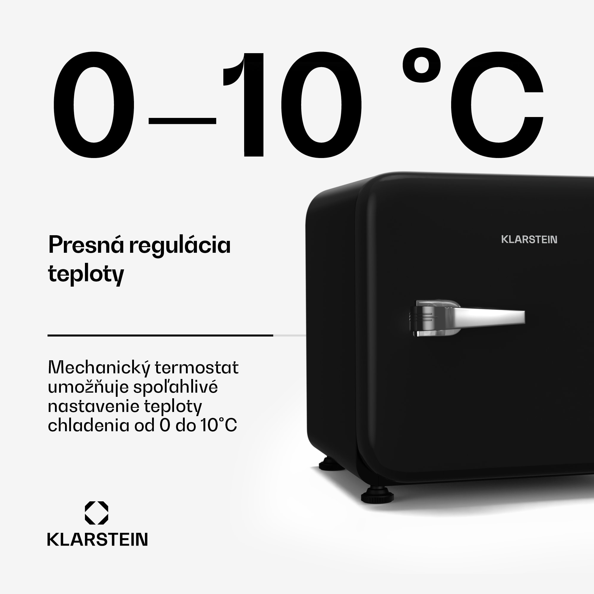 Klarstein Audrey Evo mini chladnička, 43 l, retro dizajn, tichá, kompaktná, 3 farby – Obrázok 3