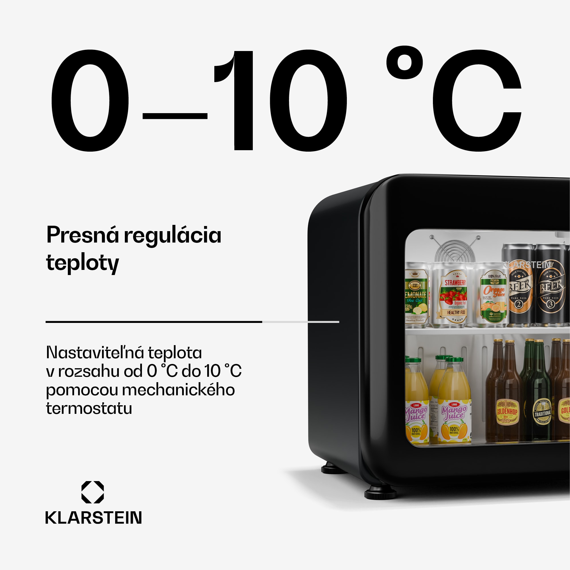 Klarstein Audrey Evo chladnička na nápoje, retro dizajn, sklenené dvere, 45 L, EEK C – Obrázok 3