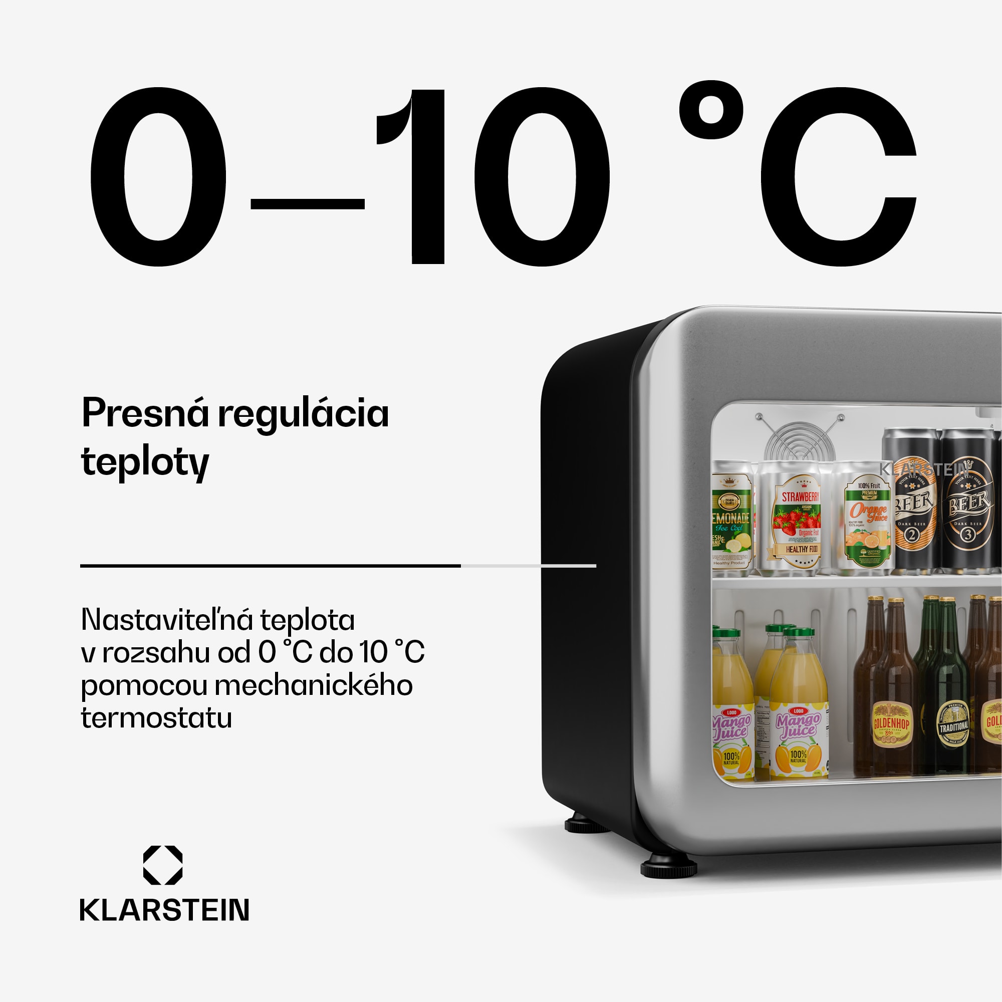 Klarstein Audrey Evo chladnička na nápoje, Retro dizajn, sklenené dvere, 45 L, EEK C – Obrázok 3