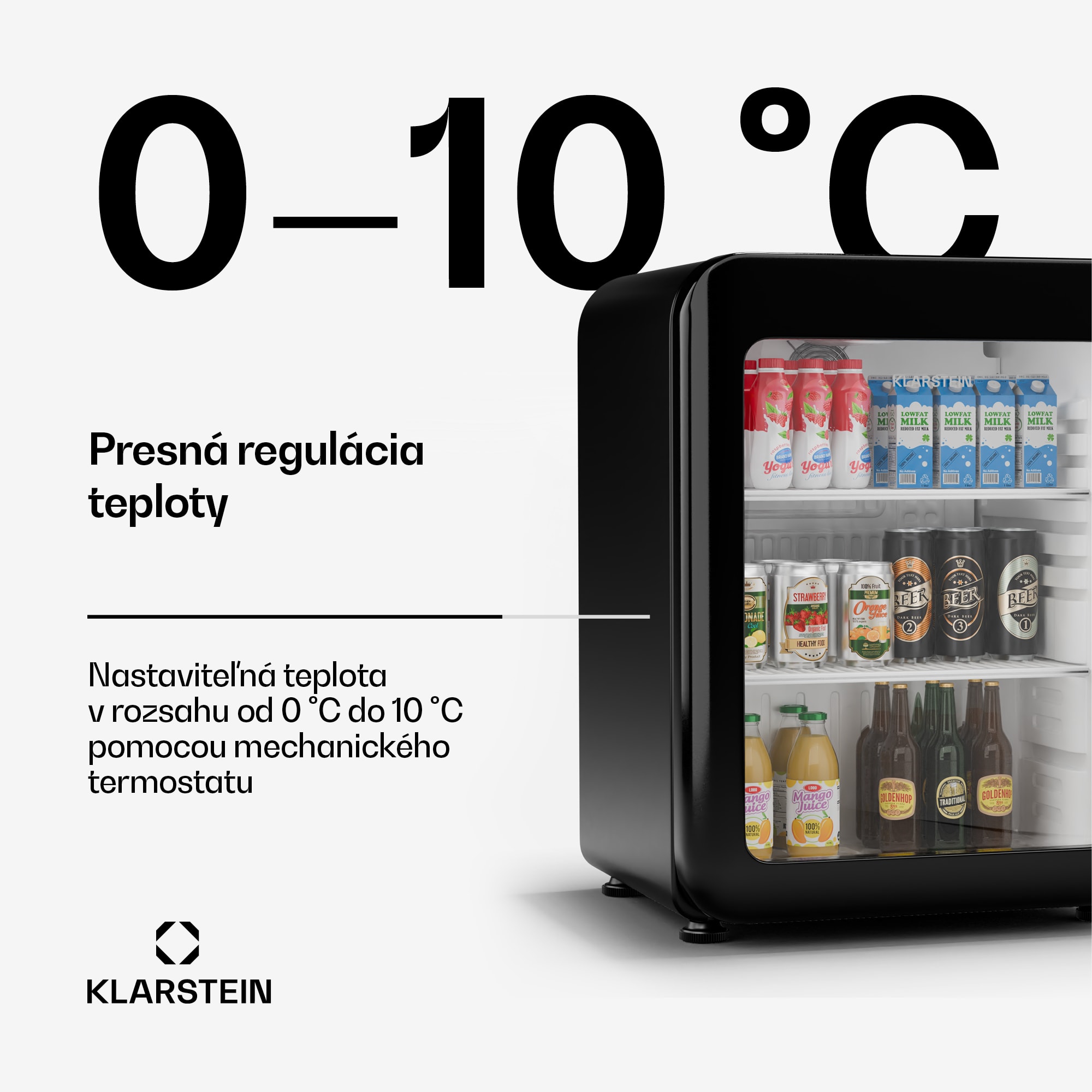 Klarstein Audrey Evo chladnička na nápoje, Retro dizajn, sklenené dvere, 65 L, EEK C – Obrázok 3