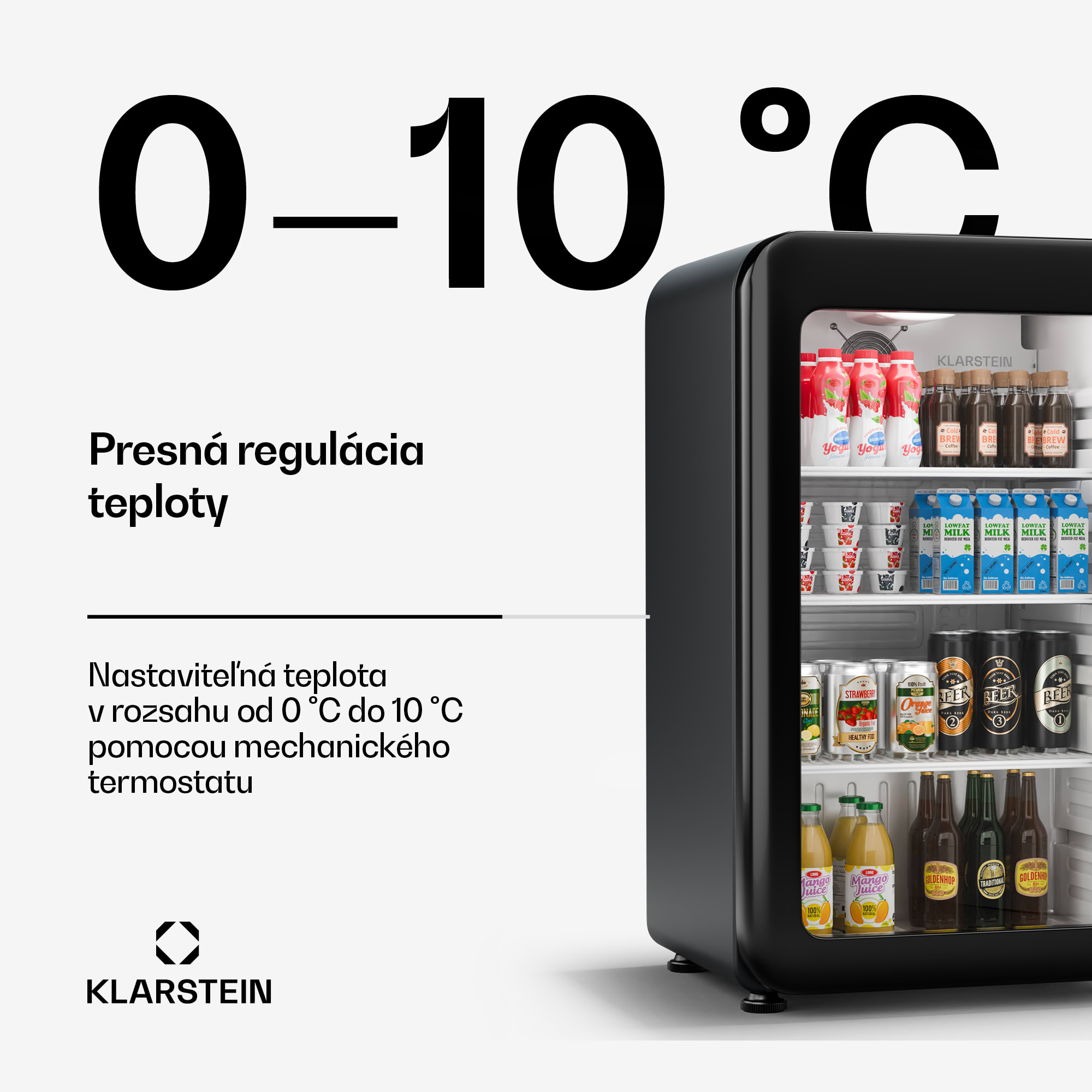 Klarstein Audrey Evo chladnička na nápoje, Retro dizajn, sklenené dvere, 95 L, EEK C – Obrázok 3
