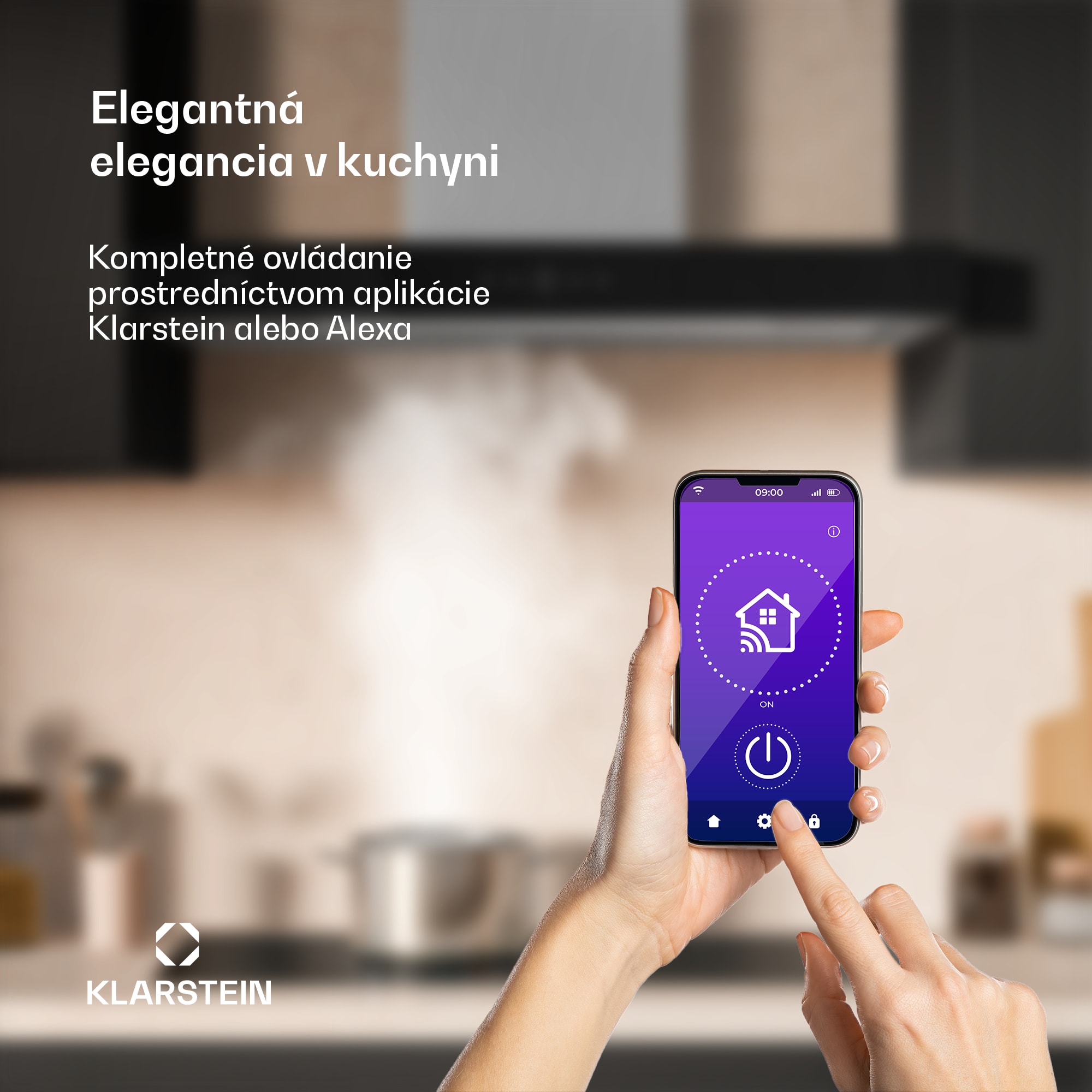 Klarstein SmartEdge digestor, WiFi, tichý, výkonný, LED, 550 m³/h, EEK A+ – Obrázok 3