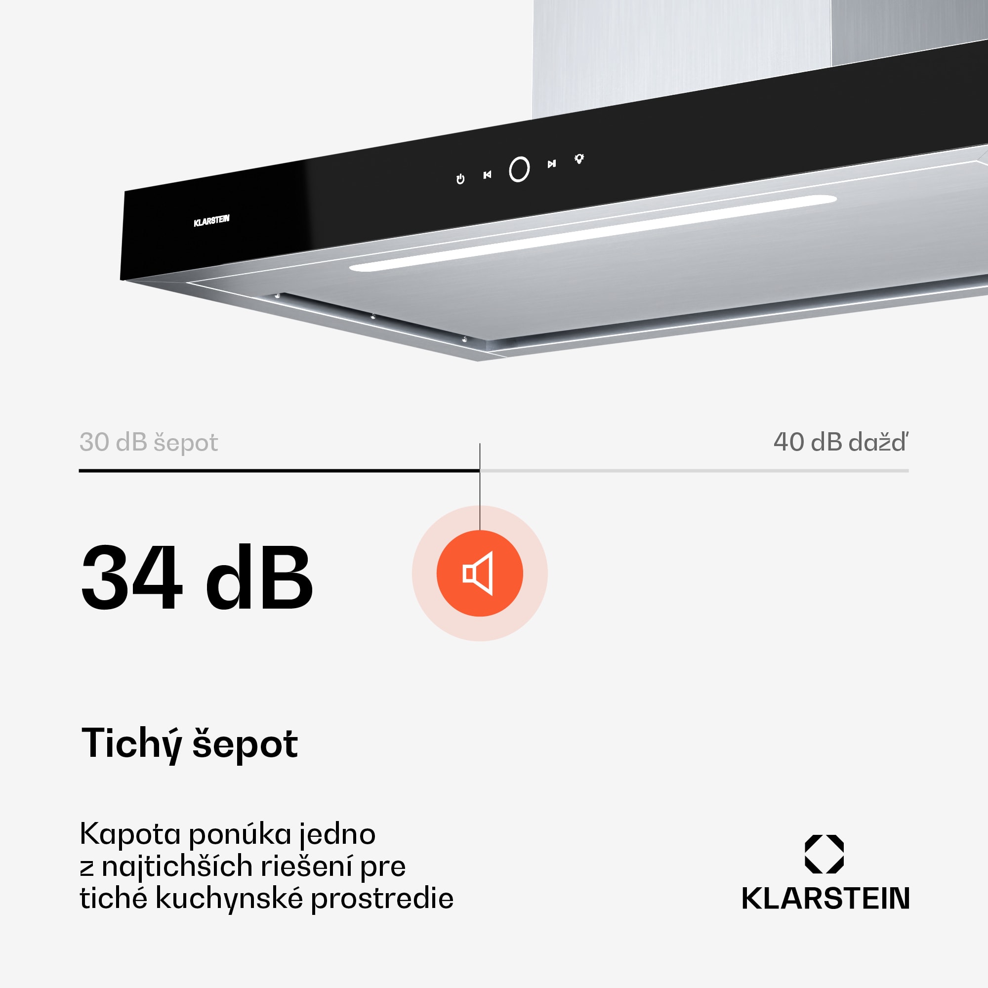Klarstein SmartEdge digestor, WiFi, tichý, výkonný, LED, 550 m³/h, EEK A+ – Obrázok 4