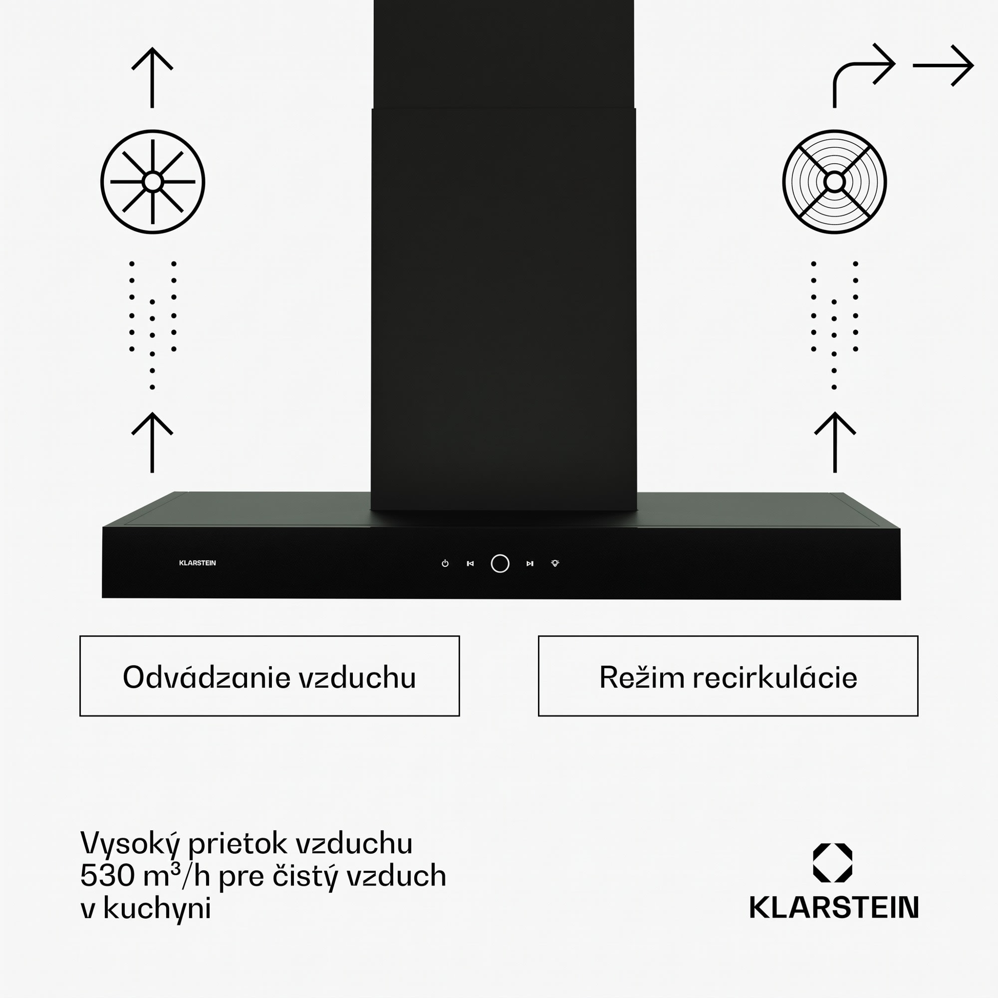 Klarstein SmartEdge digestor, WiFi, tichý, výkonný, LED, 550 m³/h, EEK A+