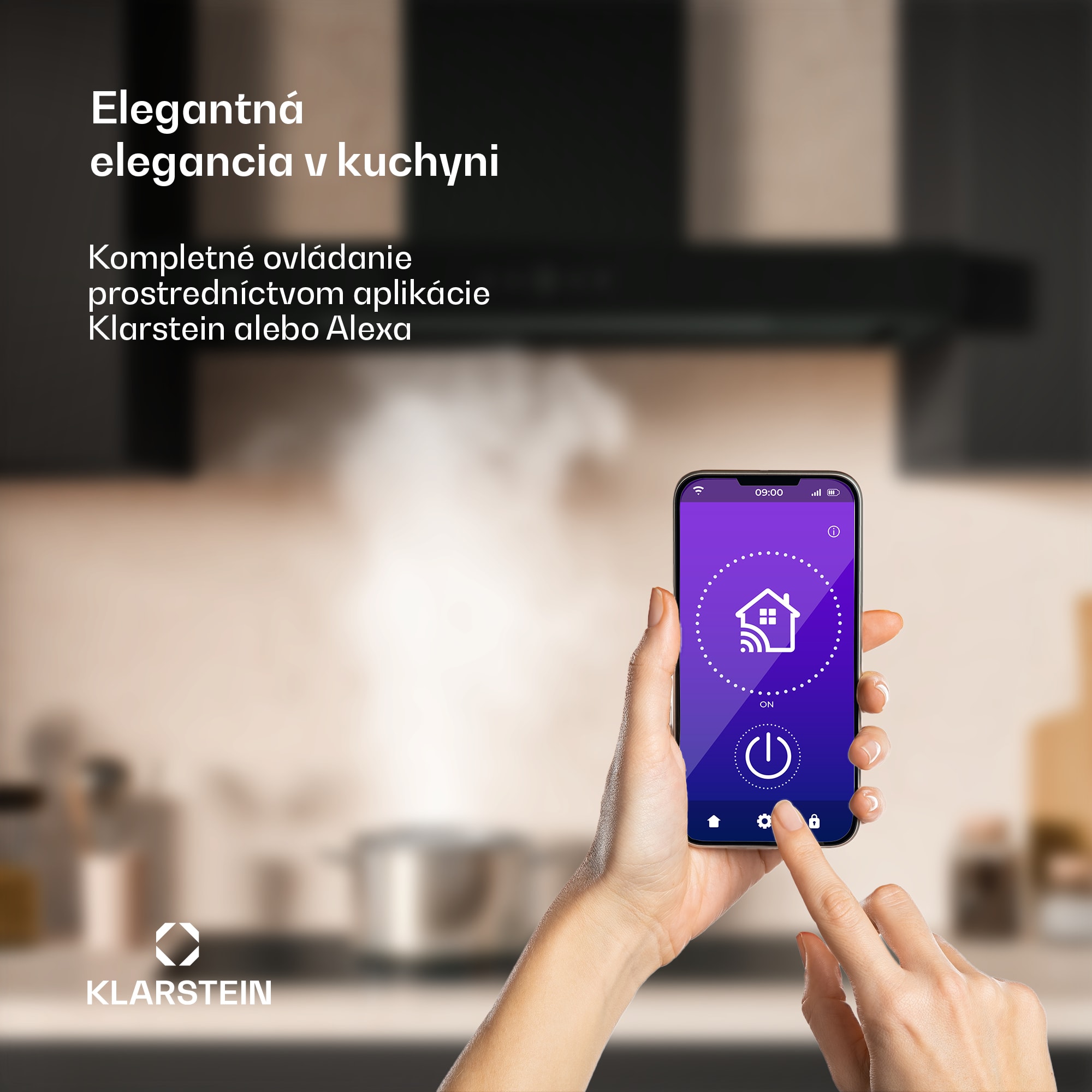 Klarstein SmartEdge digestor, WiFi, tichý, výkonný, LED, 550 m³/h, EEK A+ – Obrázok 3