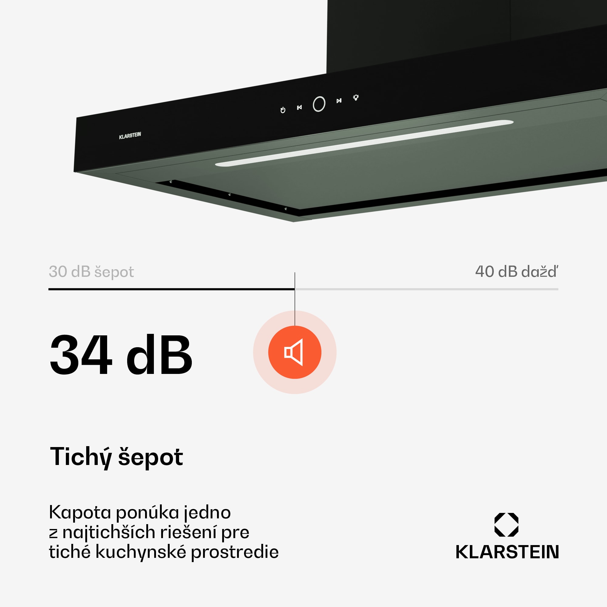 Klarstein SmartEdge digestor, WiFi, tichý, výkonný, LED, 550 m³/h, EEK A+ – Obrázok 4
